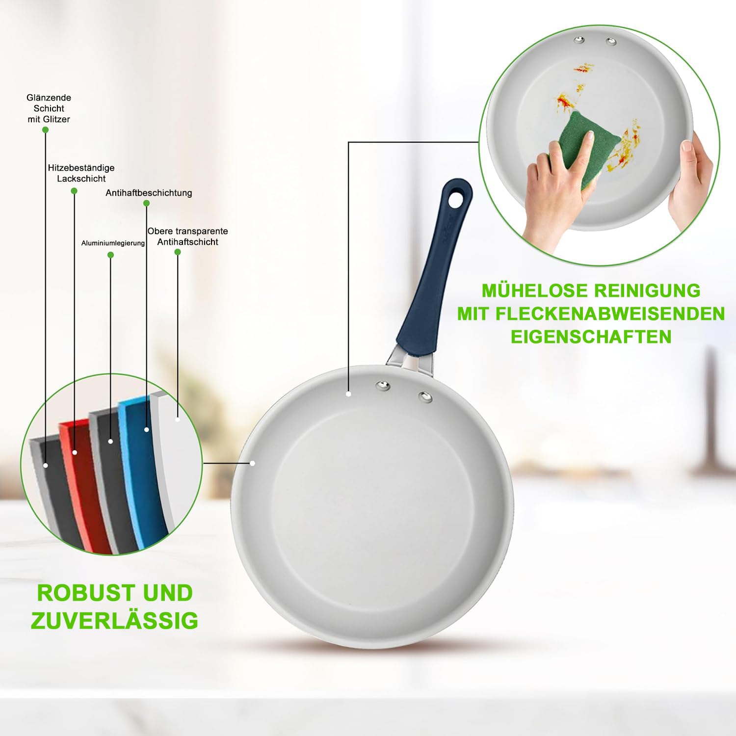 Induktions-Saucepan-Set, 14 Stück, Non-Stick-Beschichtung, Töpfe & Pfannen PFOA/PFOS frei, Kochtopf-Set, Küchenset, Edelstahl, Aluminium - Hochwertiges Kochgeschirr / NEU & OVP!