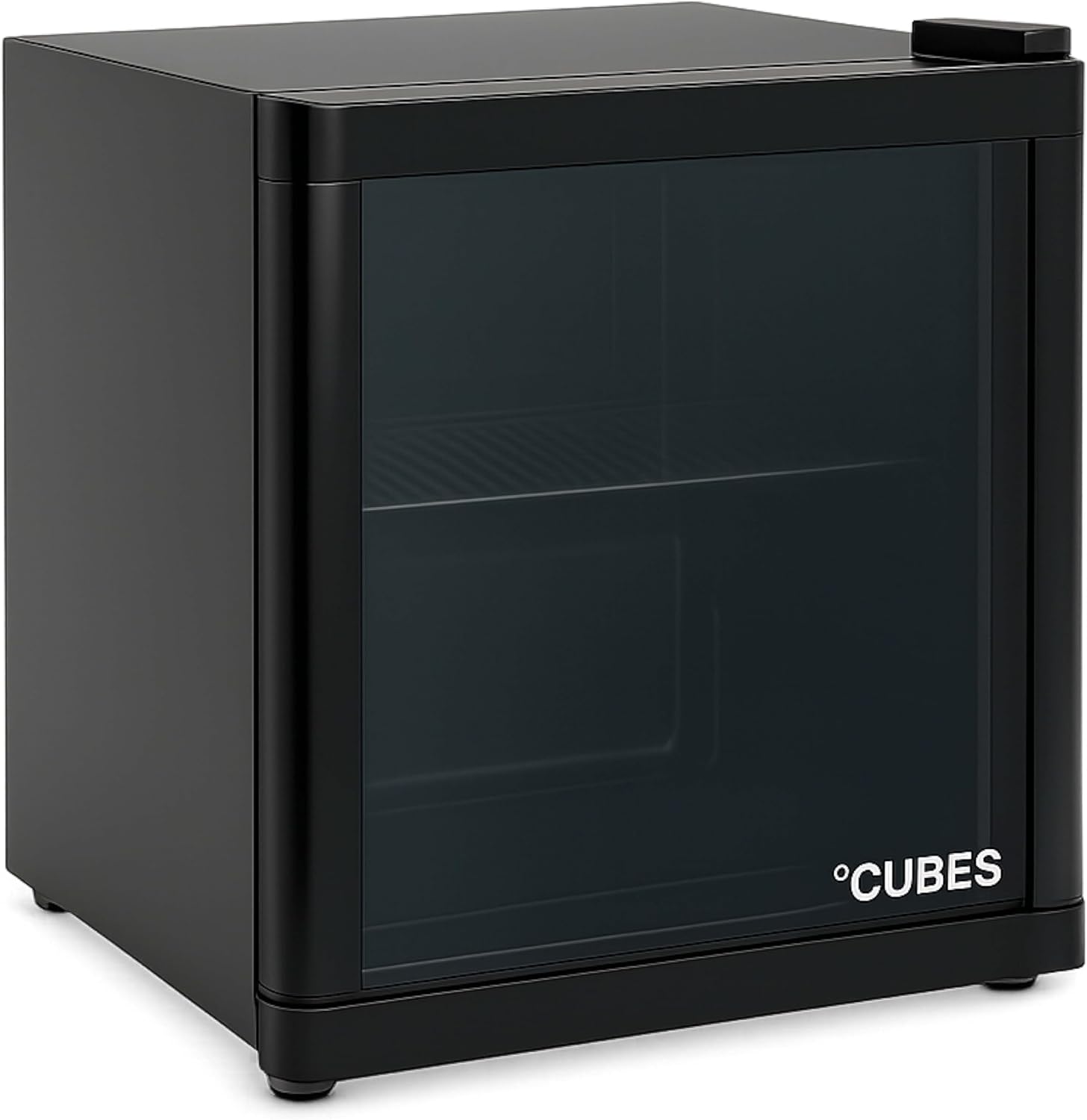 Mini-Kühlschrank, Schwarz, 48 L, Ruhig und Energieeffizient, Kompakt-Getränkekühlschrank mit Glastür, Perfekt für Büro, Gaming & Camping, Kleiner Kühlschrank Mini Kühlschrank