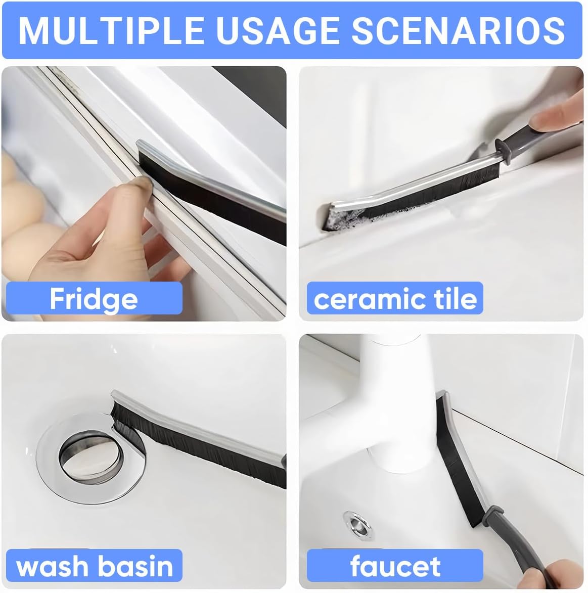 14 Stück Hartborsten Eckenreinigungsbürste, Fugenbürste, Reinigungsbürste | Spaltreinigungsbürste, Fugenbürste Bad, Für Bad, Dusche, Küche, Toilette, Waschbecken