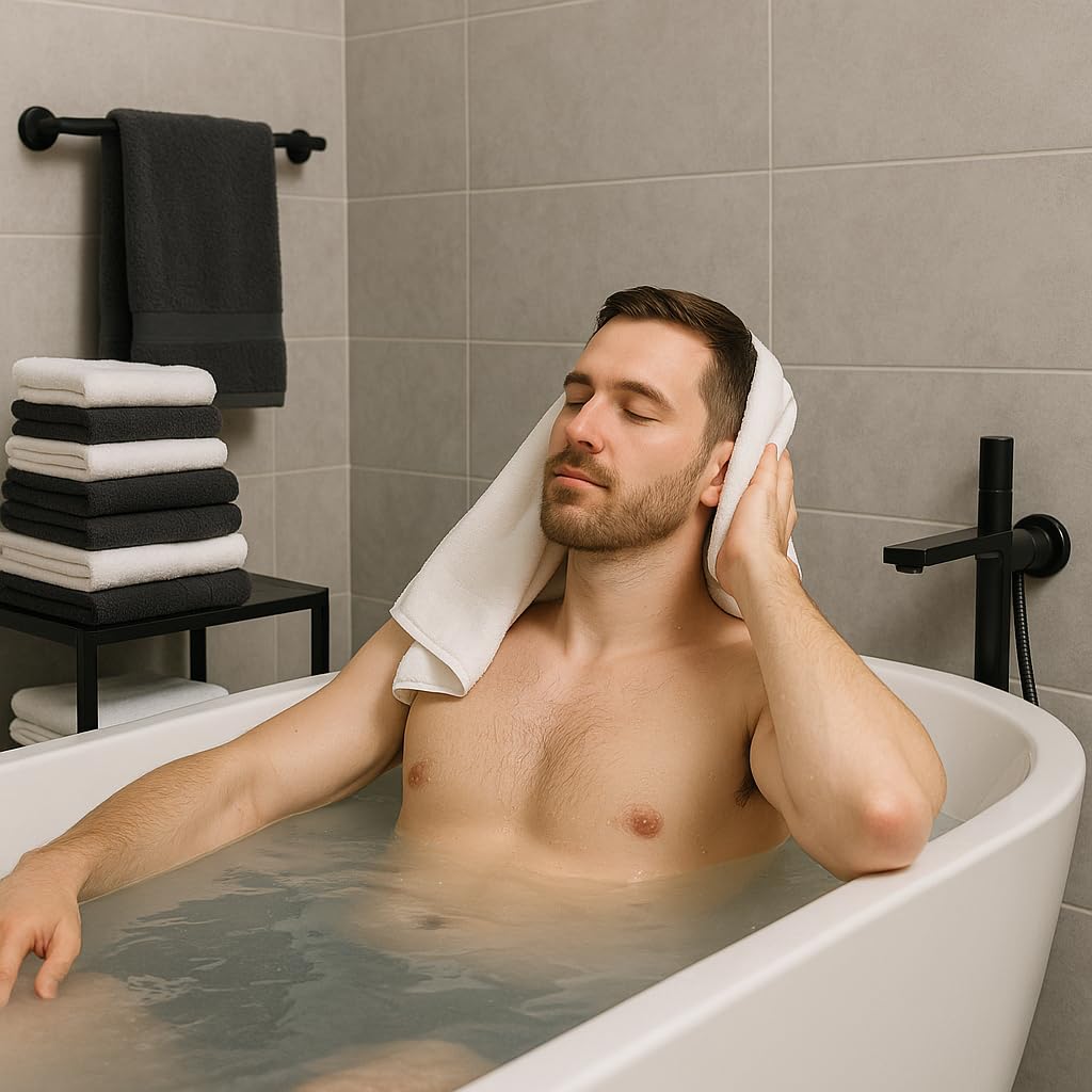 12-teilige Handtuch Set Premium Handtuch Set 100% Baumwolle 2 Badetücher 4 Handtücher 2 Gästehandtücher 2 Flanell