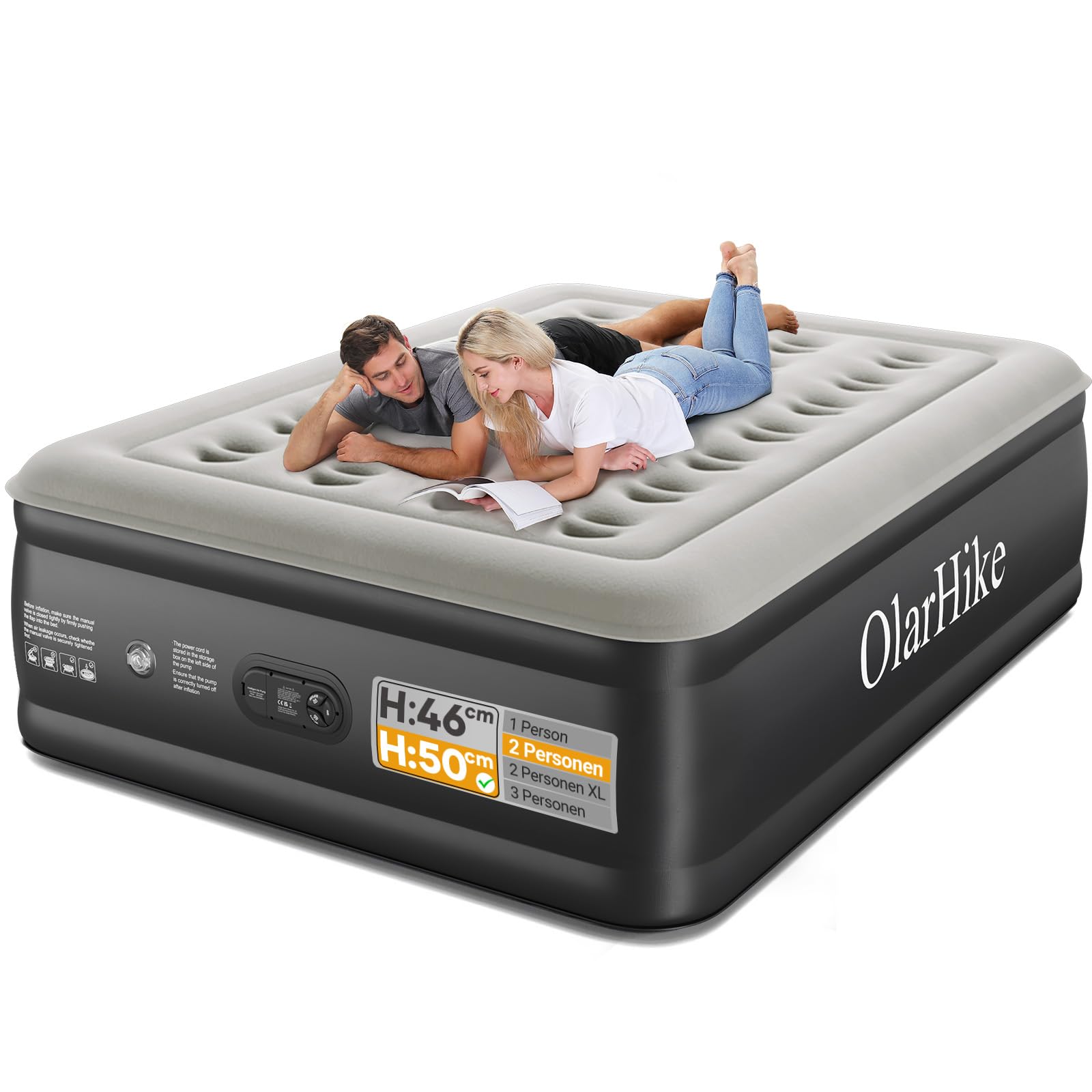 Luftmatratze Selbstaufblasend, Luftbett, Gästebett, aufblasbare Matratzensofa, Luftbett 2 Personen, Selbstaufblasende Luftmatratze für Camping oder Heimgebrauch