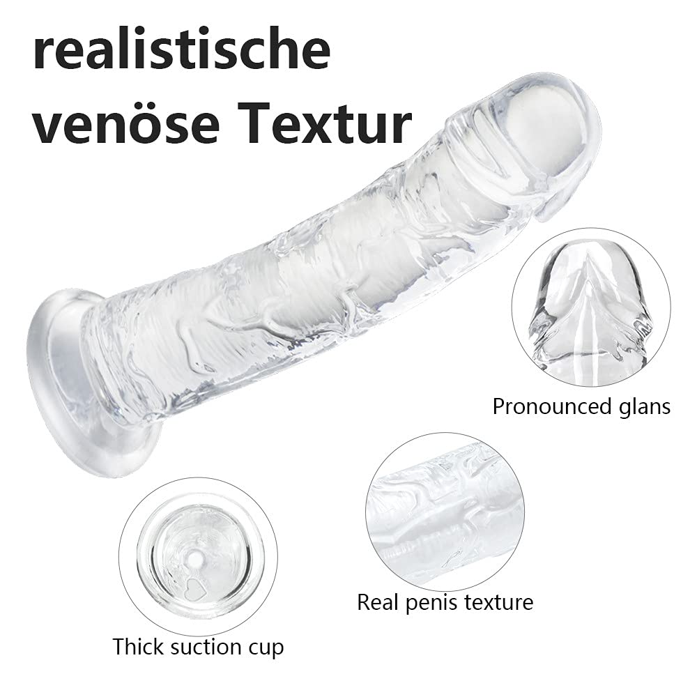 Dildo für Frauen, weiche realistische Anfänger Sexspielzeug, Jelly Dildo für Frauen, Paare, Erwachsene, Sexspielzeug & Spiele