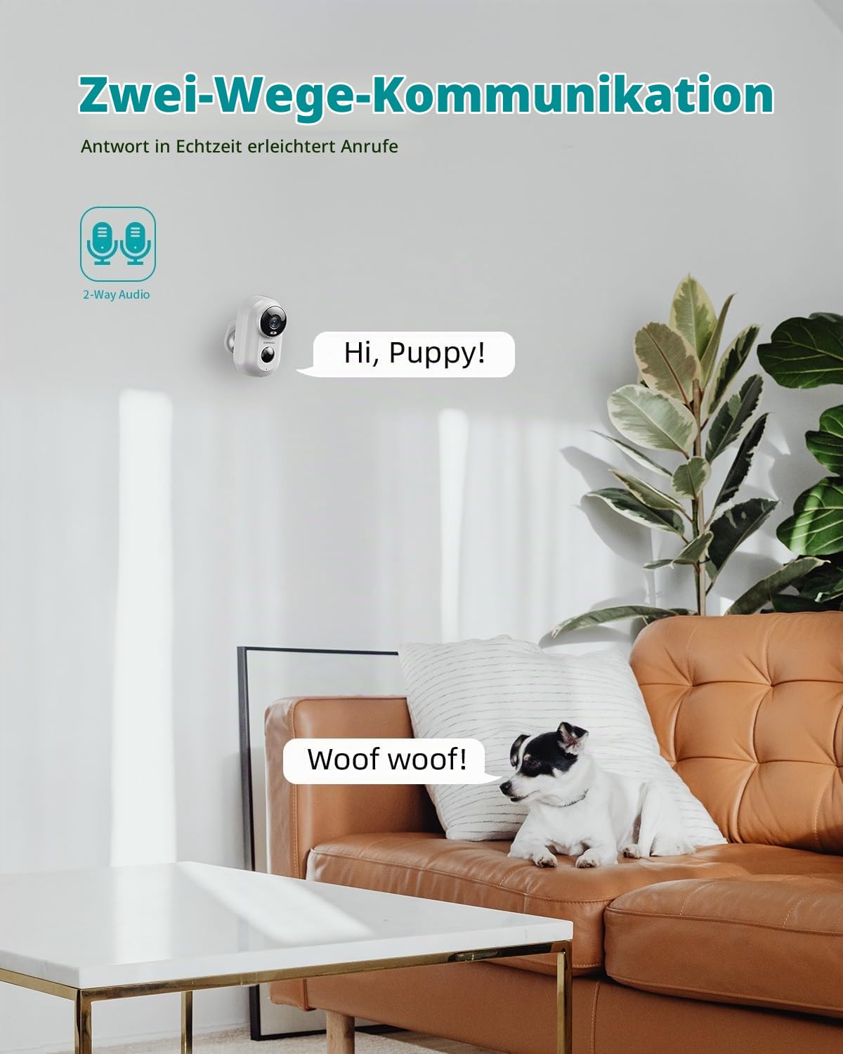 Überwachungskamera Aussen Akku, 2K Kabellose Outdoor WLAN IP Kamera mit PIR Bewegungsmelder, IR Nachtsicht, IP66 Wasserdich, 2-Wege Audio, Cloud/SD Storage, Sirenenalarm