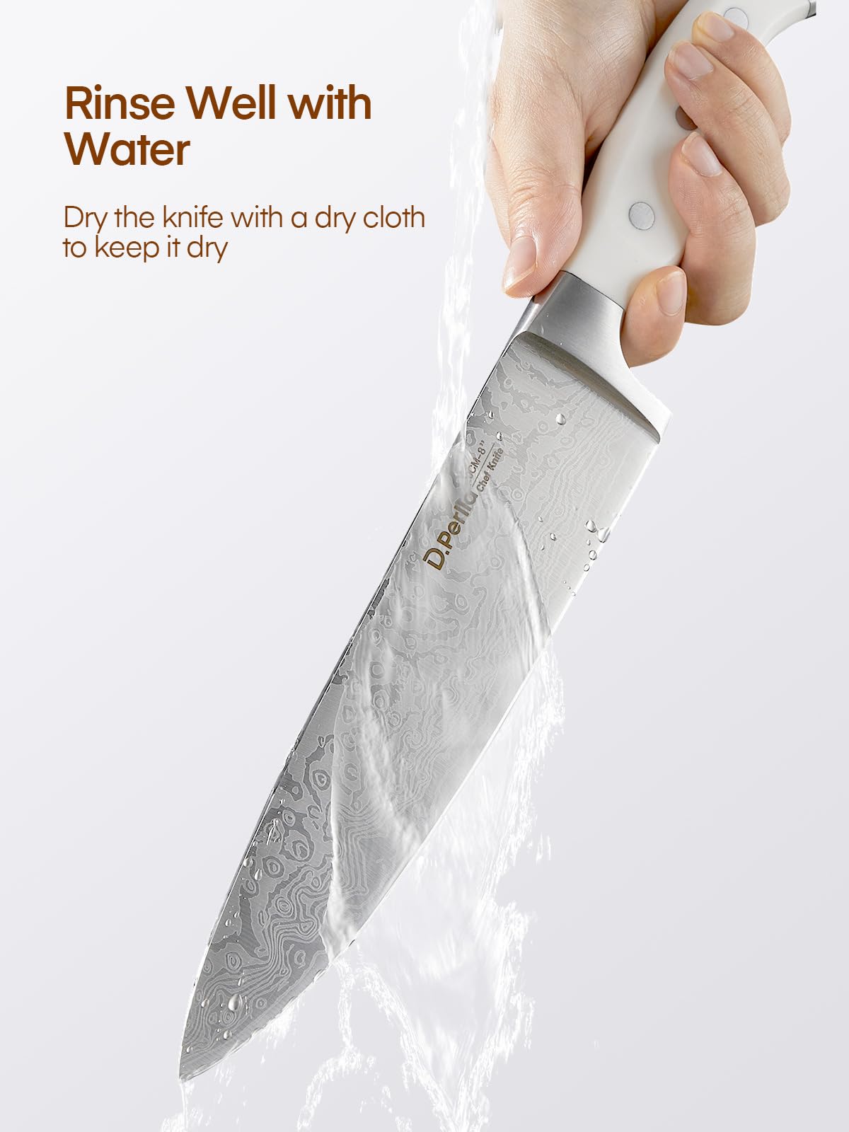 Messerblock Set, 14-teiliger selbstschärfender Messerblock mit Messer, scharfer Edelstahlmessersatz mit Kunststoffgriff und Holzblock, professionelles Küchenmesserset