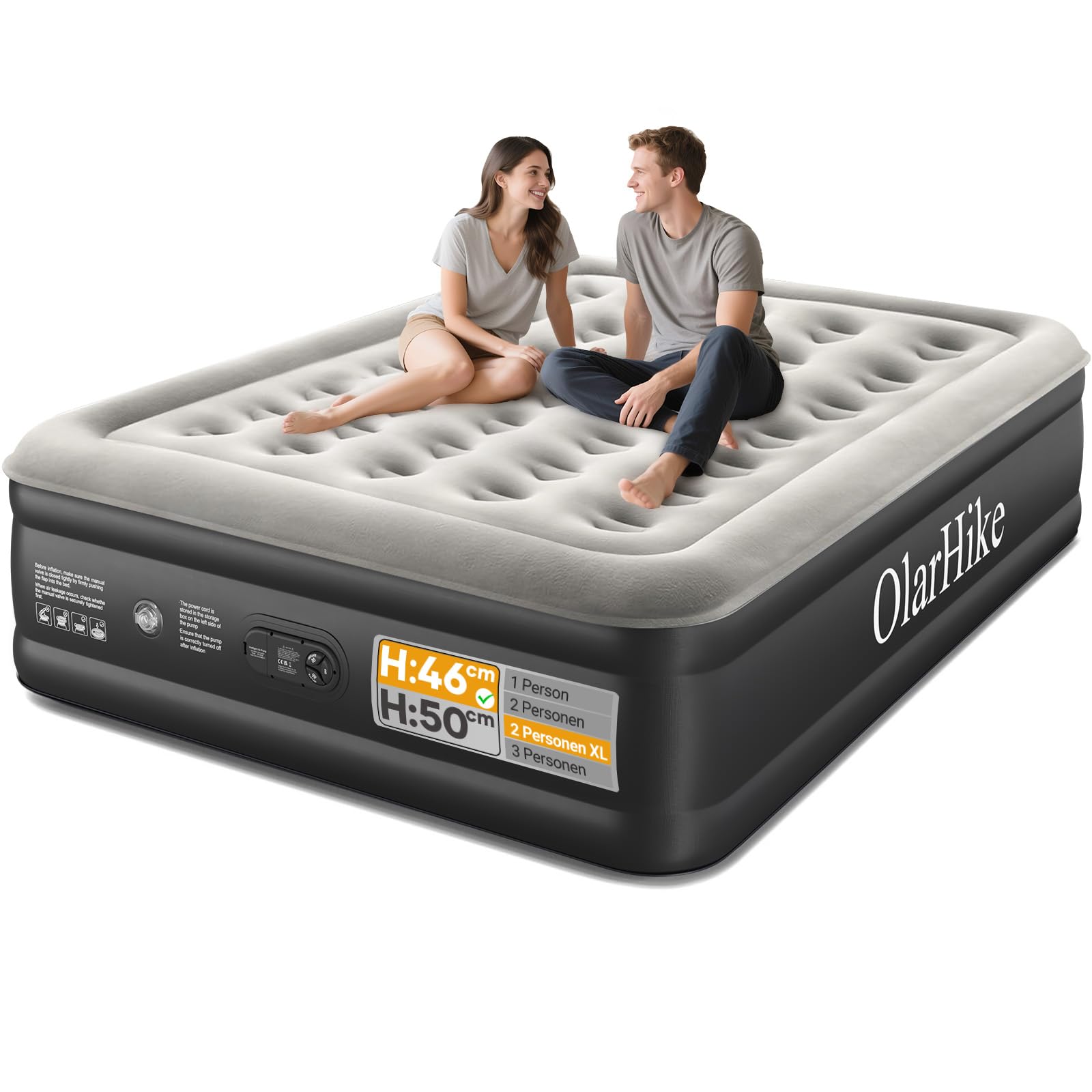 Luftmatratze Selbstaufblasend, Luftbett, Gästebett, aufblasbare Matratzensofa, Luftbett 2 Personen, Selbstaufblasende Luftmatratze für Camping oder Heimgebrauch