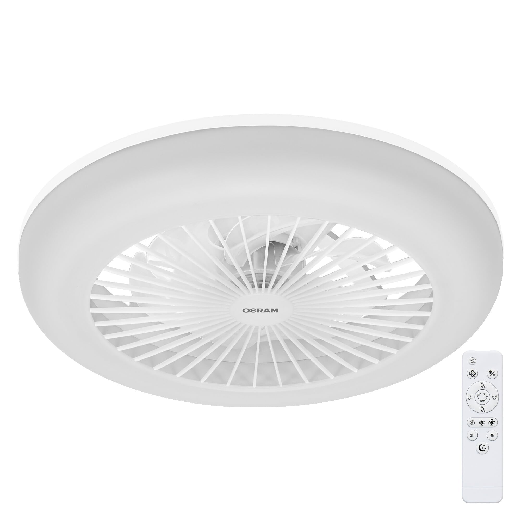 LED-Deckenventilator Caju, 48W, CCT, Holzoptik, IP20, für den Innenbereich, 6 Geschwindigkeitsstufen, steuerbar per Fernbedienung,
