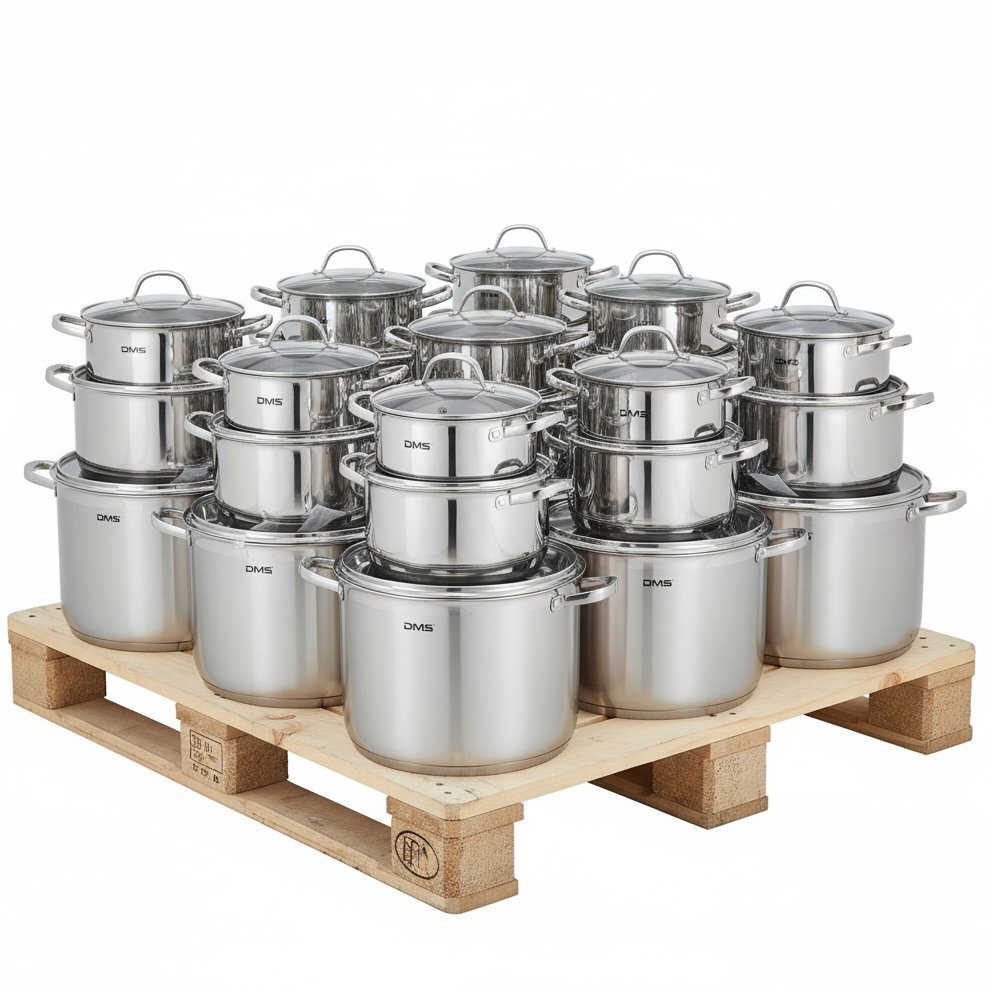 Kochtopfset, hochwertiger Edelstahl, geeignet für Induktions Herde, beschichtetes Kochset, Küchenkochgeschirrset, leicht zu reinigen, Kochtopf, Glasdeckel