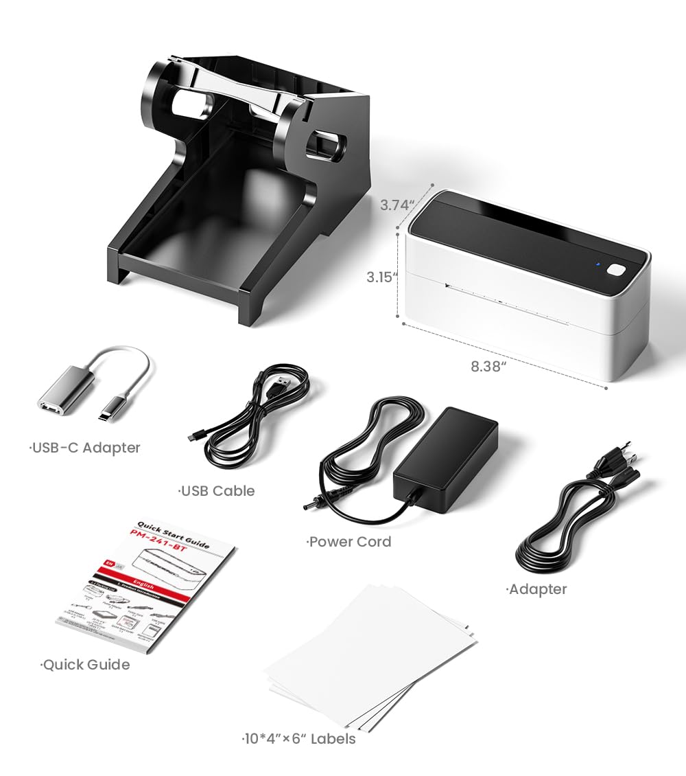 Bluetooth DHL Etikettendrucker, Label Printer - Thermodrucker