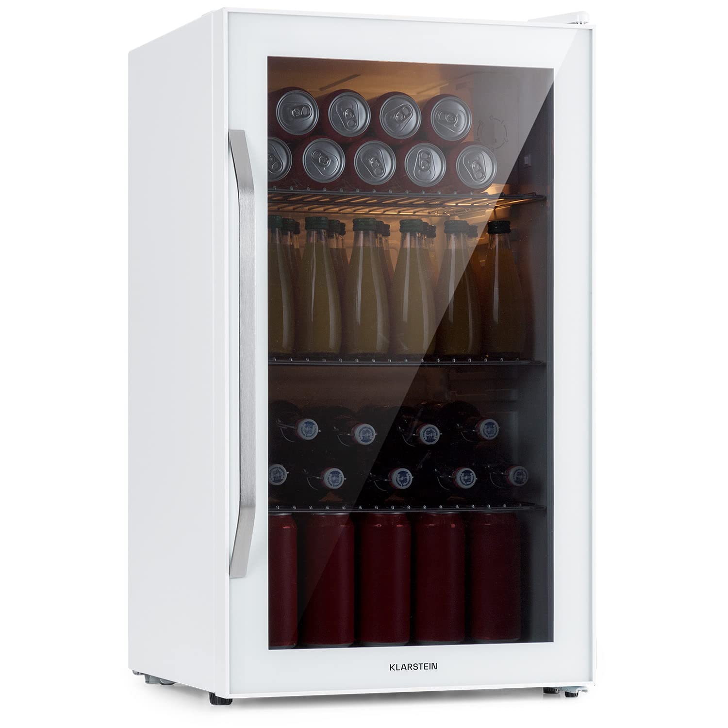 Beersafe Getränkekühlschrank 60 L – Mini Kühlschrank mit Glastür, Kupfer | LED-Beleuchtung, herausnehmbare Metallablagen, leise, Flaschenkühlschrank für Getränke & Dosen