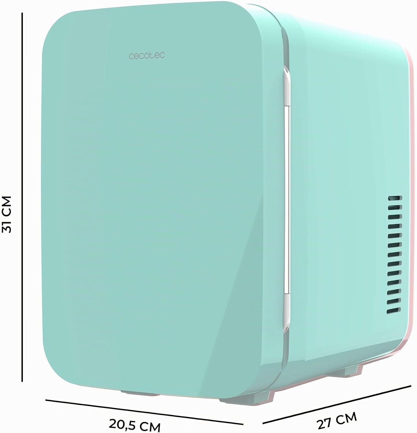Mini-Kühlschrank / 12V-220V, Kompatibel mit Auto und Wohnwagen, Kühl- und Heizfunktion, Temperaturbereich 5-65º, Einfacher Transport.