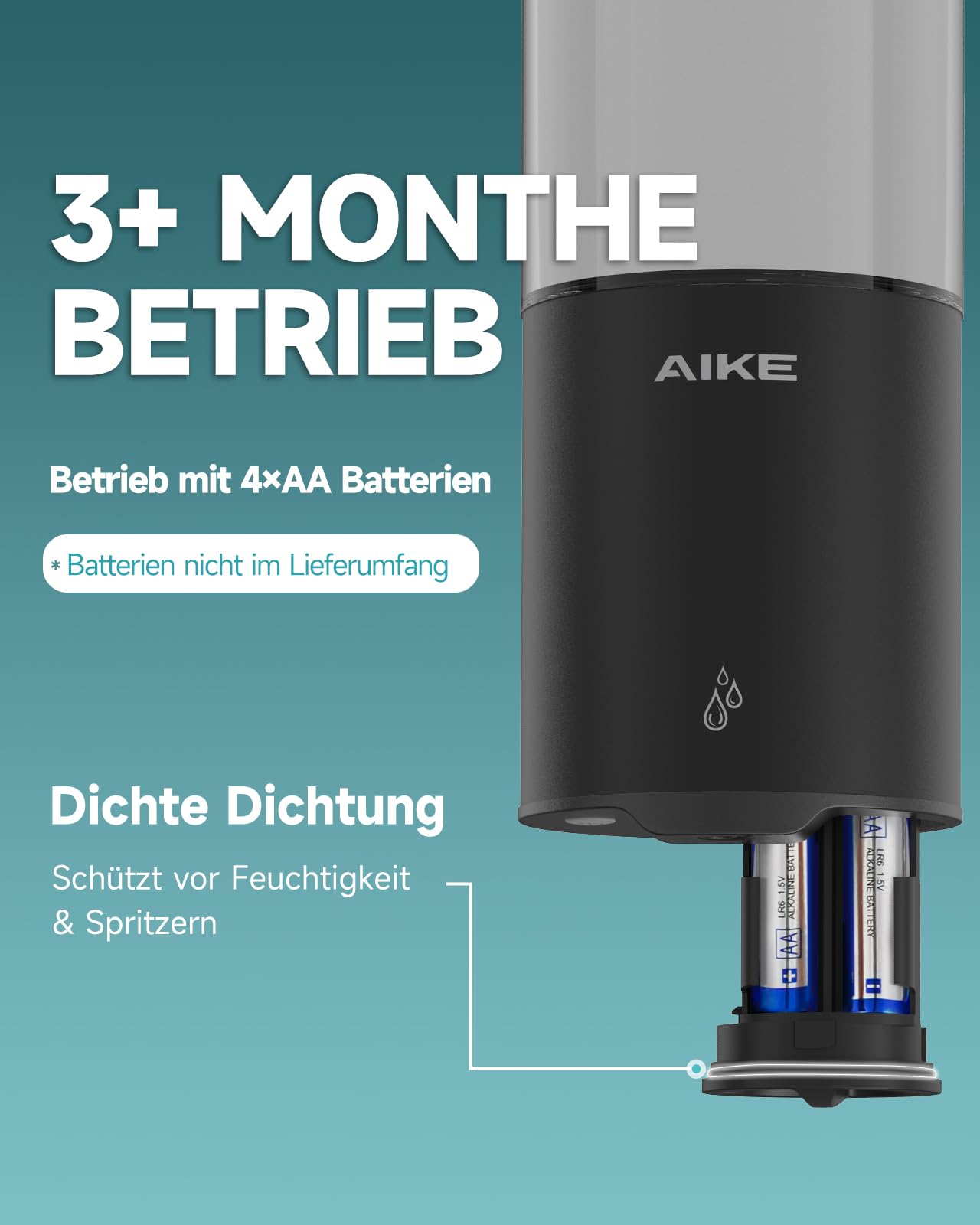 Automatischer Seifenspender für Flüssigseife, Wandmontage für Küche und Badezimmer, IPX7 Wasserdicht 400ml mit Edelstahl Gebürstetes