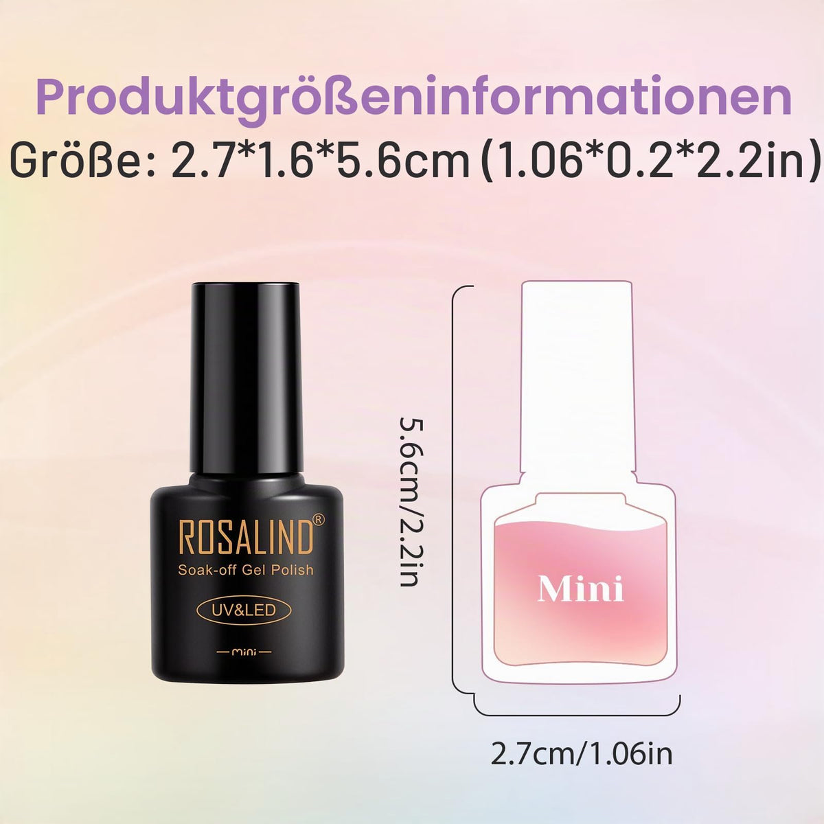 UV Nagellack Set Weiß Rosa Violett Rot Grün Blau Gel