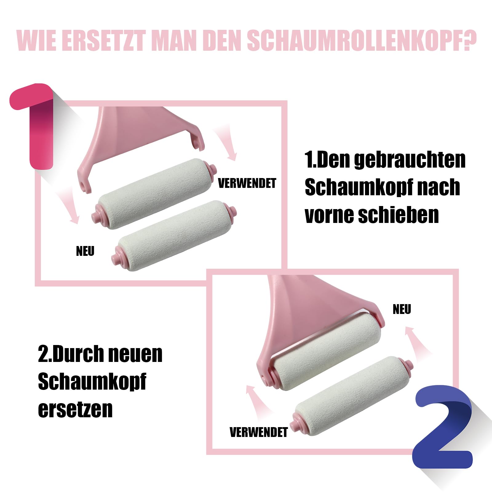 Mini Lotion Applikator Lotionsbürste Kosmetik Applikator Körperpflege Hautpflegewerkzeug mit drei Ersatzköpfen, verstellbar
