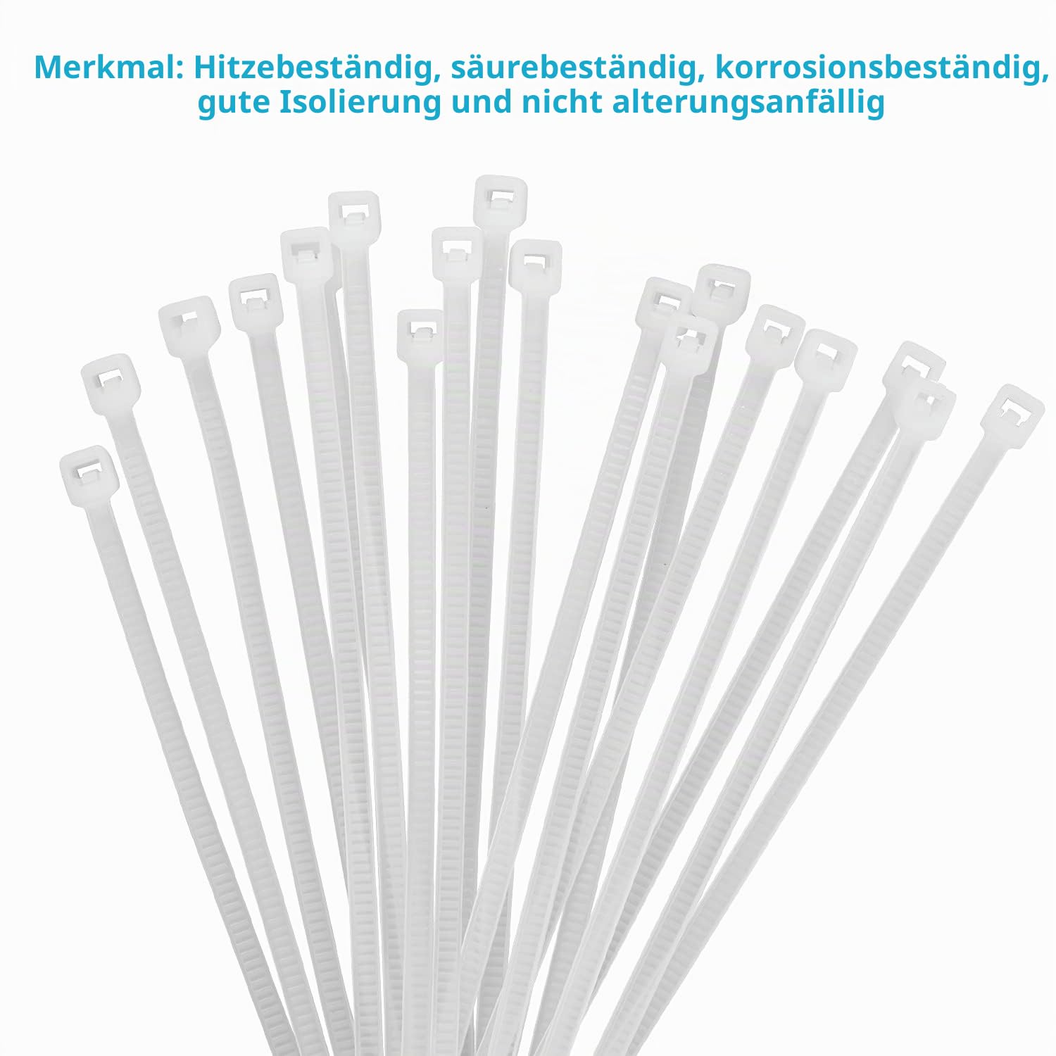 1500 Stück Kabelbinder Schwarz Set, 100/150/200/300 mm(je 300 Stück), UV Beständig Nylon Verschiedene Größen Super Haltbar Selbsthemmend Kabelbinder für Zuhause, Büro, Garten und Werkstatt
