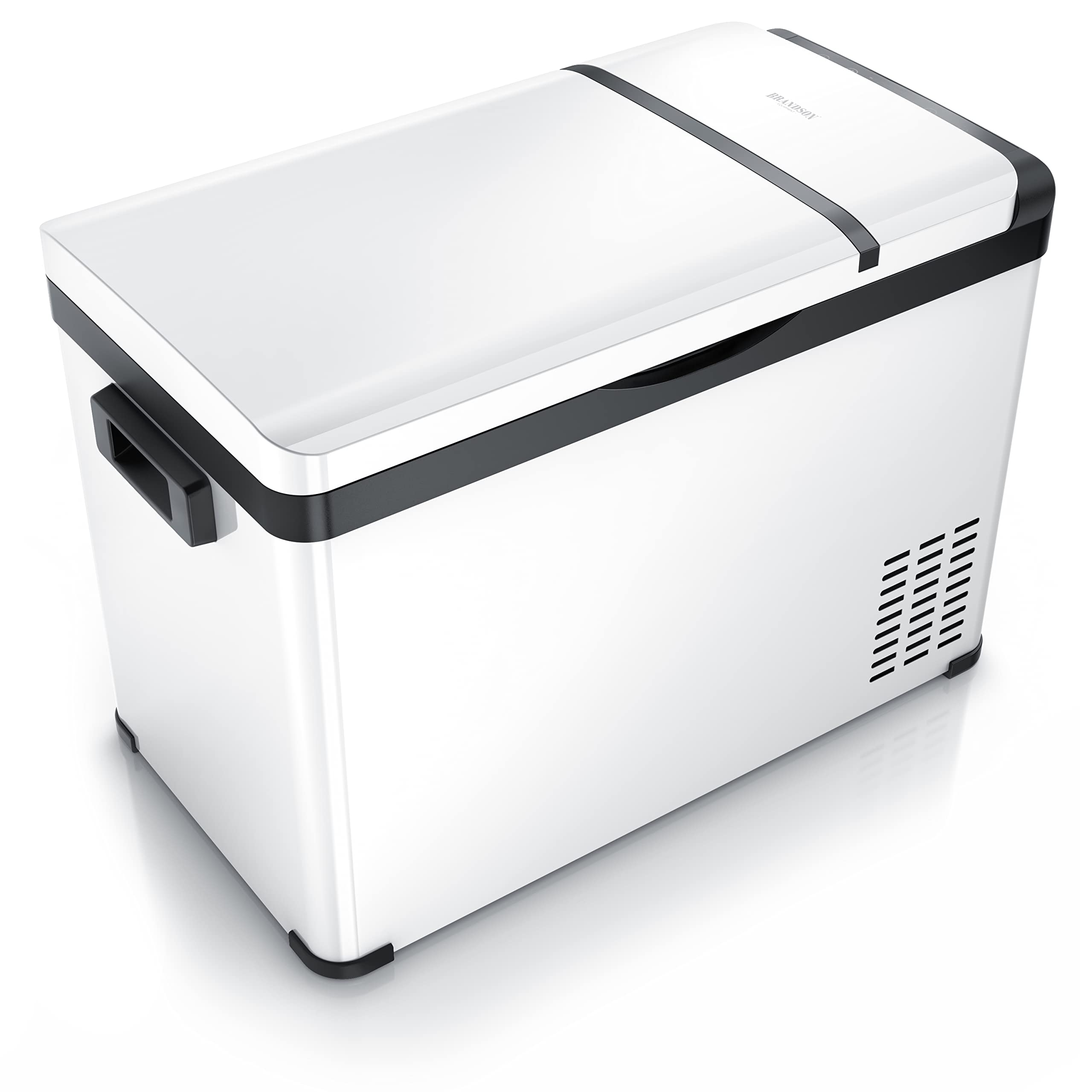 ECO Kompressor Kühlbox XXL elektrisch - 30L Getränke Kühlschrank - Gefrierbox Kühlung bis – 22°C - Autokühlbox mit ECO Modus - 30 Liter 12V 24V KFZ – für LKW Auto Camping Boot – Cool Grey