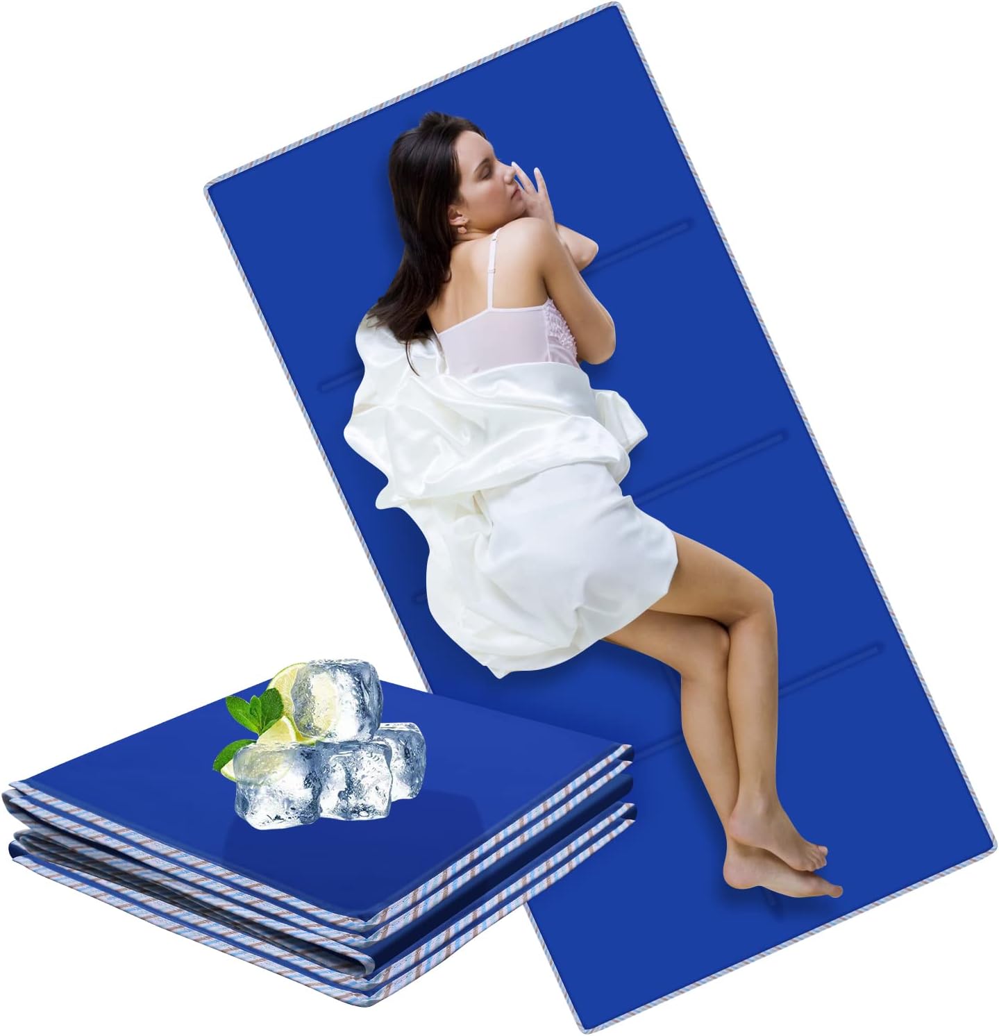 Gel Kühlmatte Kühlkissen Isomatte 140×70cm, Kühlkissen Kühlpad zur Regulierung der Körpertemperatur, Selbstkühlendes Kühlkissen für Hunde Katzen Haustiere…