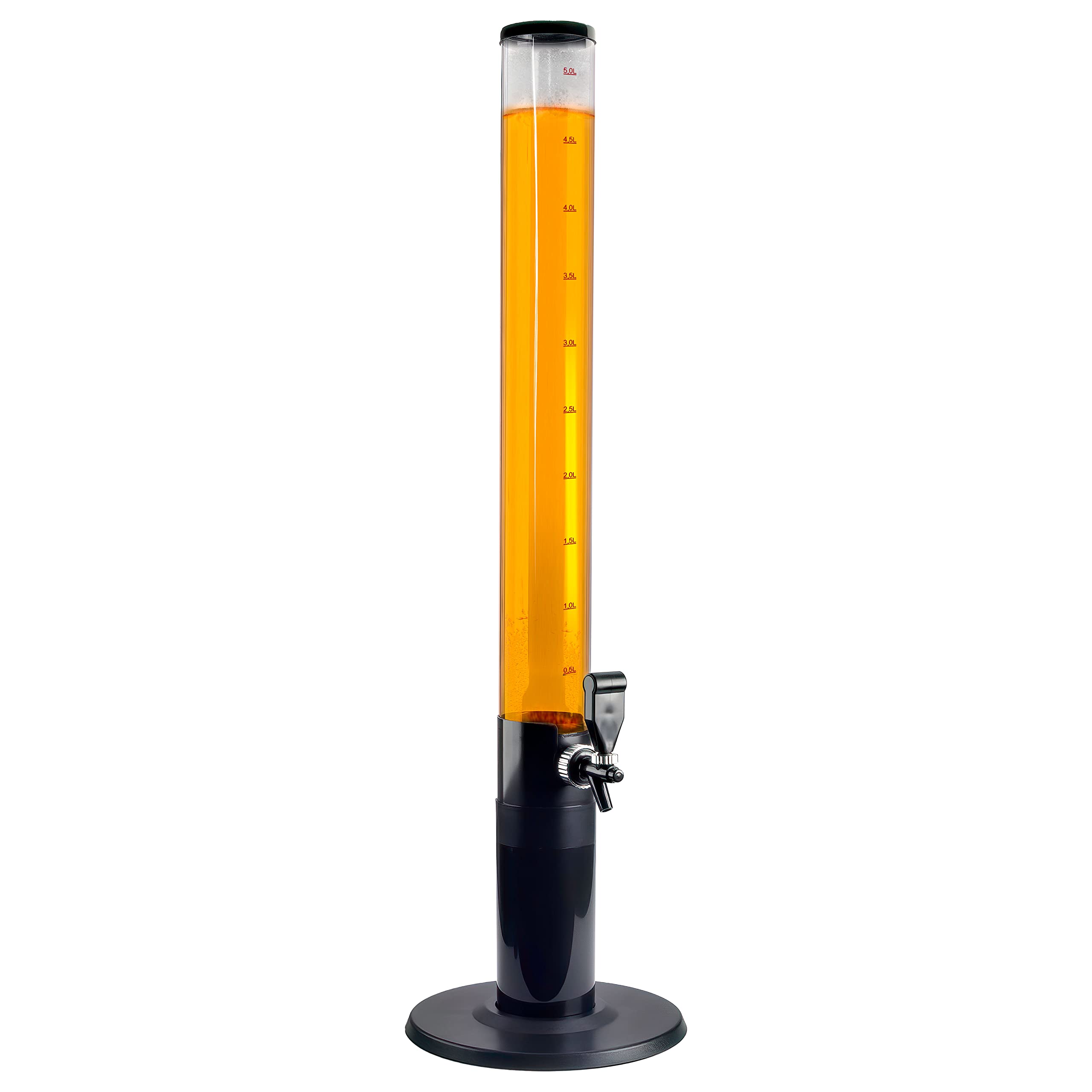 XXL Trinksäule Biersäule Biertower Party Bier Zapfsäule mit Zapfhahn (5 Liter)