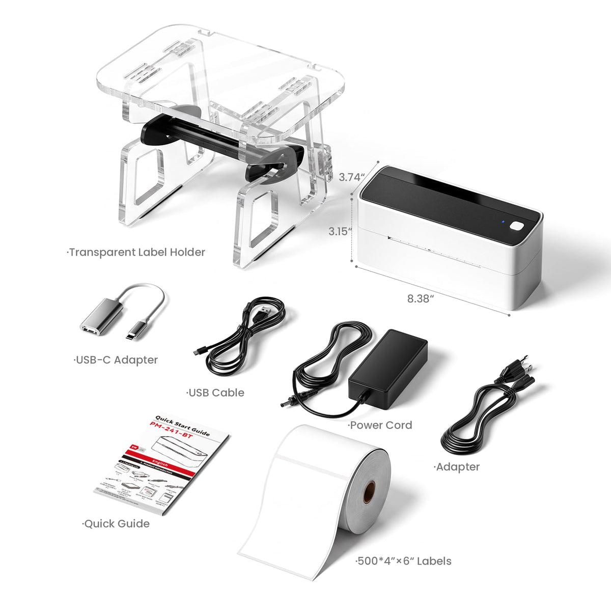 Bluetooth DHL Etikettendrucker, Label Printer - Thermodrucker