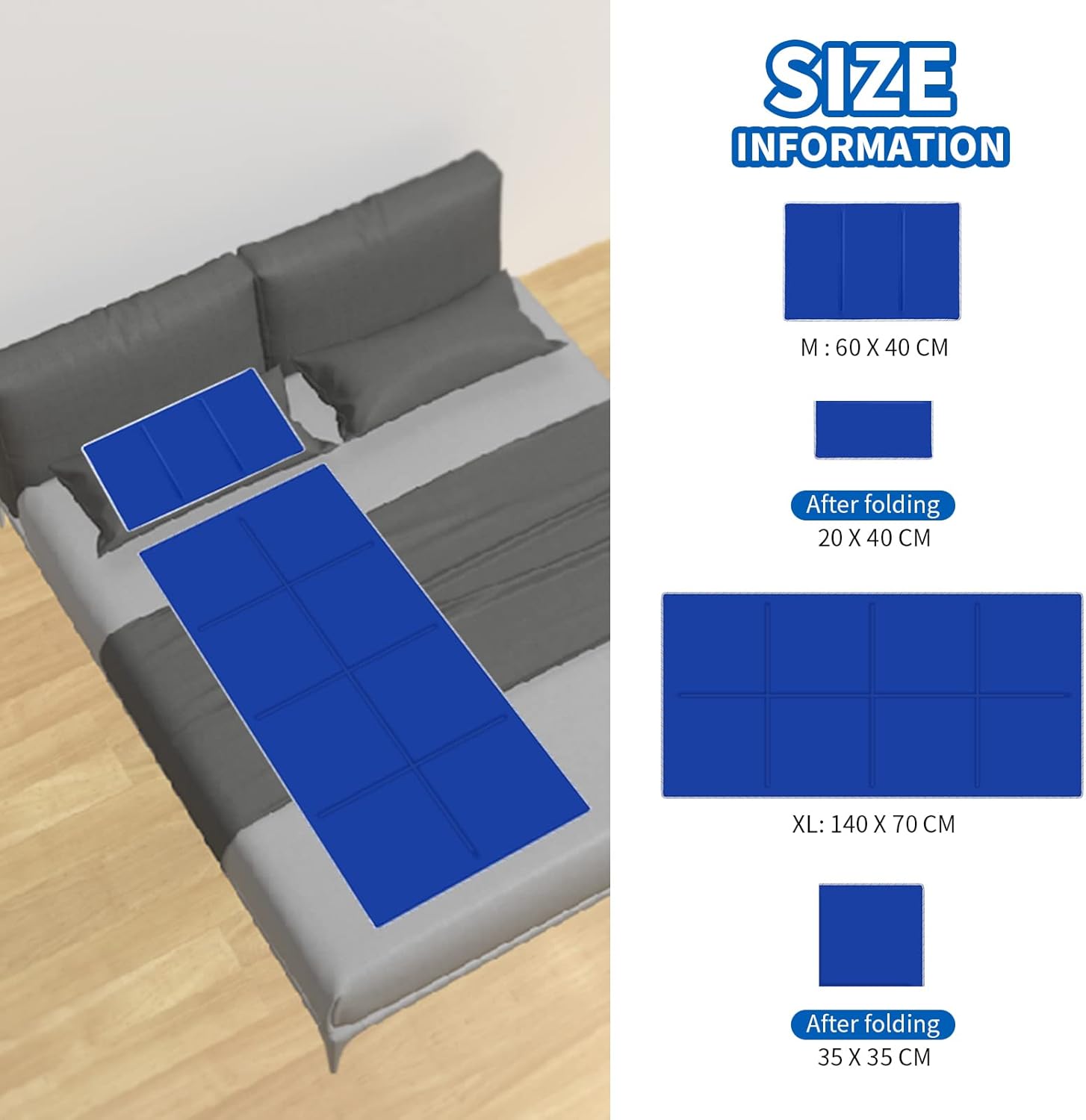 Gel Kühlmatte Kühlkissen Isomatte 140×70cm, Kühlkissen Kühlpad zur Regulierung der Körpertemperatur, Selbstkühlendes Kühlkissen für Hunde Katzen Haustiere…