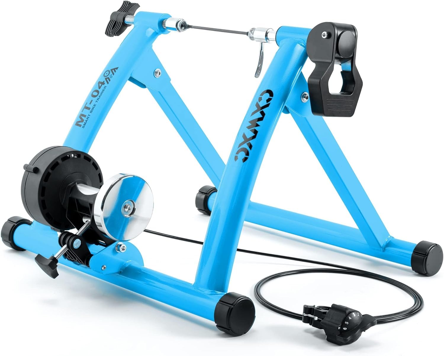 Fahrrad Rollentrainer, Klappbar Stahl Bike Trainer mit Schnellspanner Vorderradunterlage Radtrainer für 26-29 Zoll Fahrradtraining Fahrradfahren Zuhause Indoor