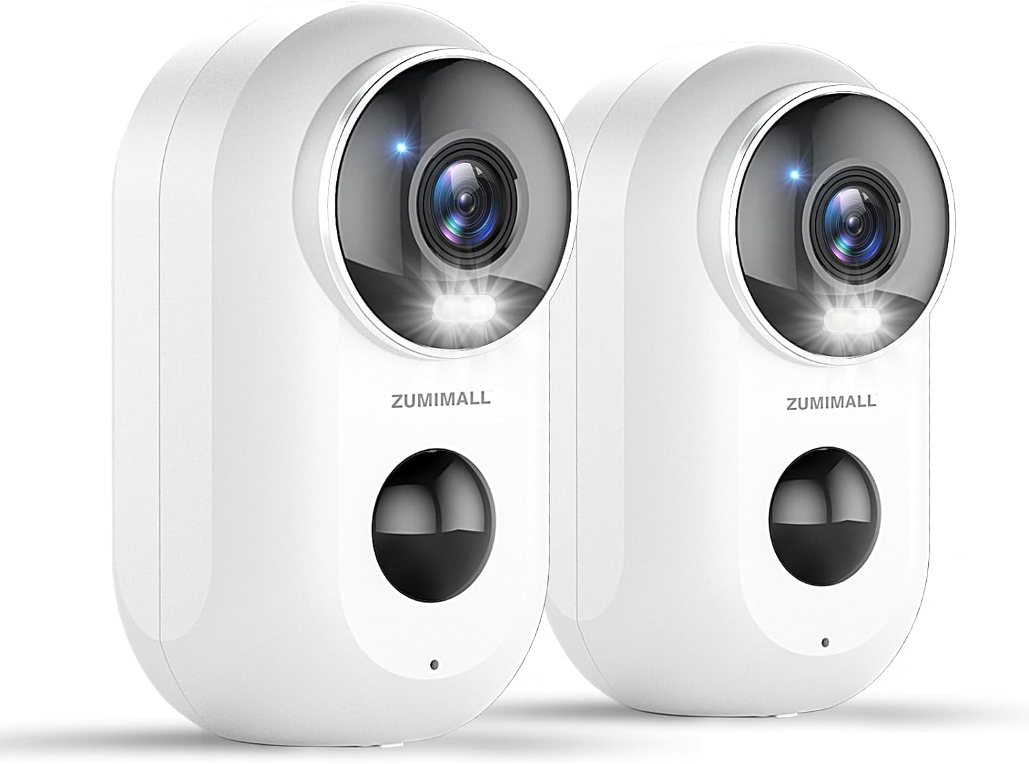 Überwachungskamera Aussen Akku, 2K Kabellose Outdoor WLAN IP Kamera mit PIR Bewegungsmelder, IR Nachtsicht, IP66 Wasserdich, 2-Wege Audio, Cloud/SD Storage, Sirenenalarm