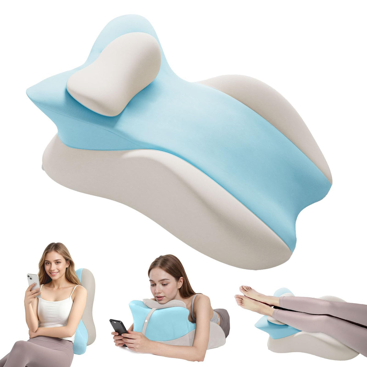 Keilkissen, Lesekissen Entspannungskissen für Bett, Sofa und Boden