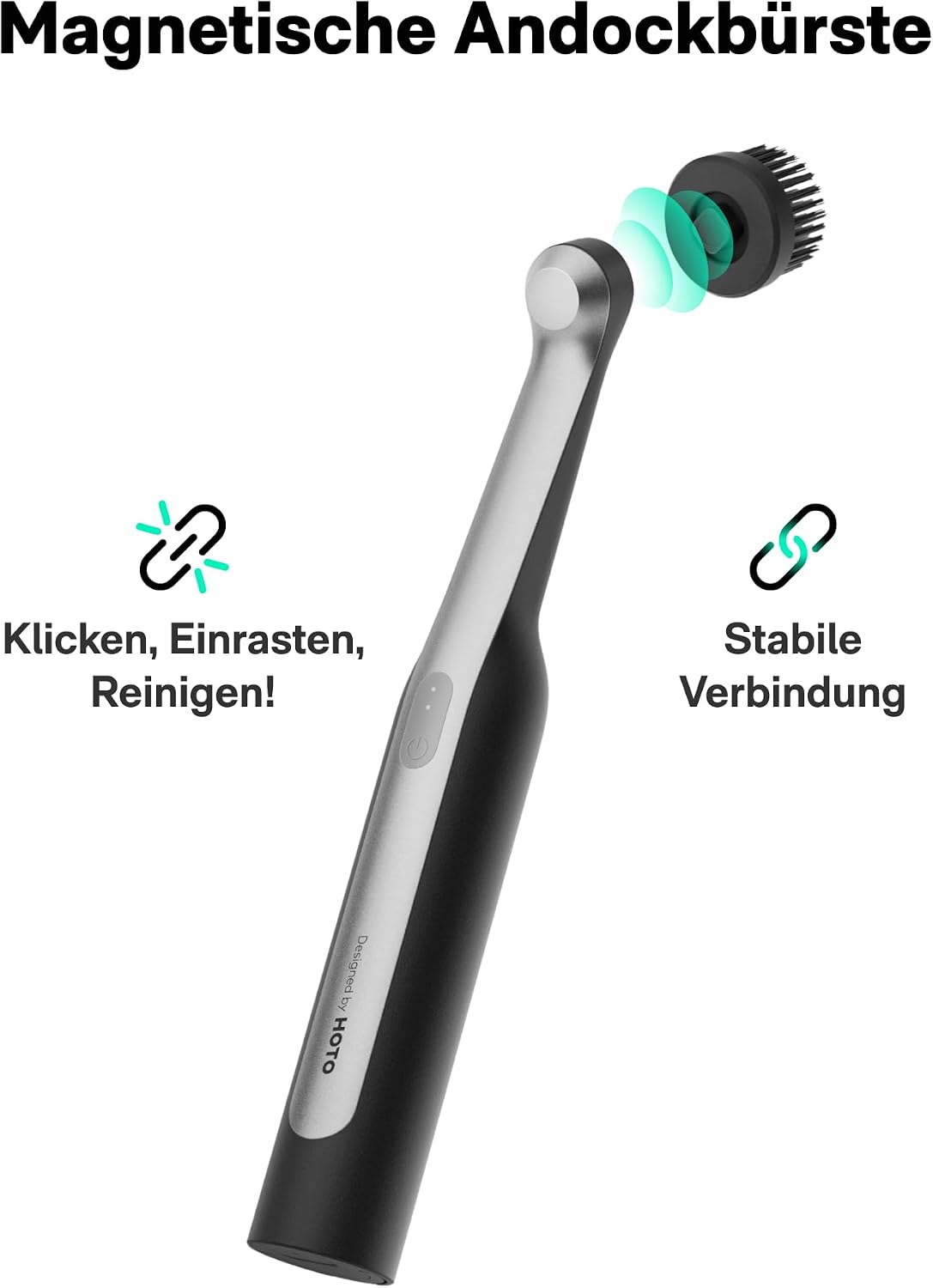 Elektrische Reinigungsbürste Wand, USB-C Kabellose Fugenbürste, IPX7 | 12 Reinigungsköpfen, Bad Putzbürste Elektrisch für Fugen, Ecken, Fußboden, Fliesen, Küche, 3D Druck Reinigung, Bad