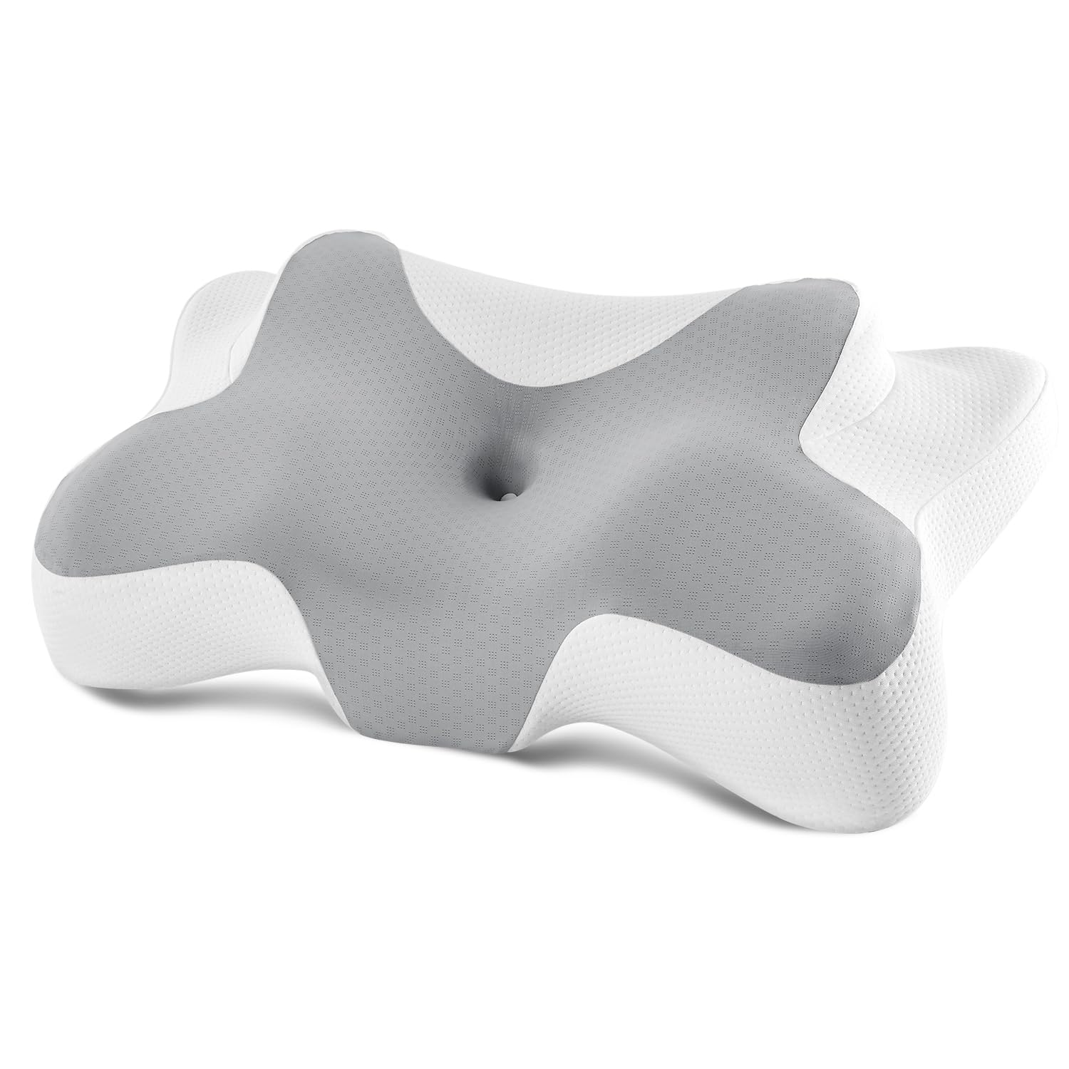 Halskissen, Memory Foam Kissen, Schlafkissen für Seiten, Rücken- und Magenschläfer