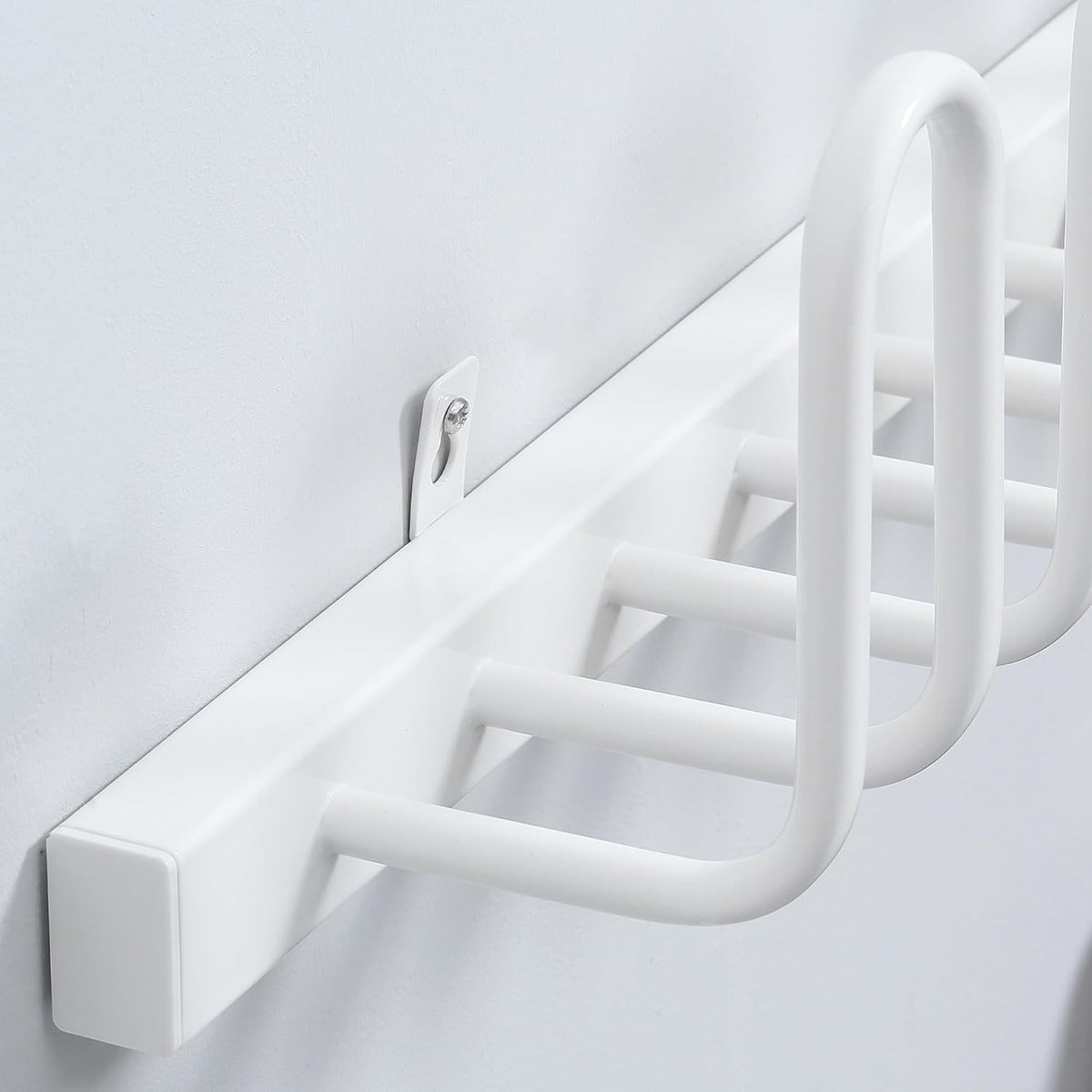 Elektrischer Schuhtrockner 60 W, Wandmontage Stiefelwärmer für 3 Paar Schuhe, Trockengestell für Handschuhe, Socken, Temperatur von 50 bis 55℃ Weiß 76 x 13 x 17 cm