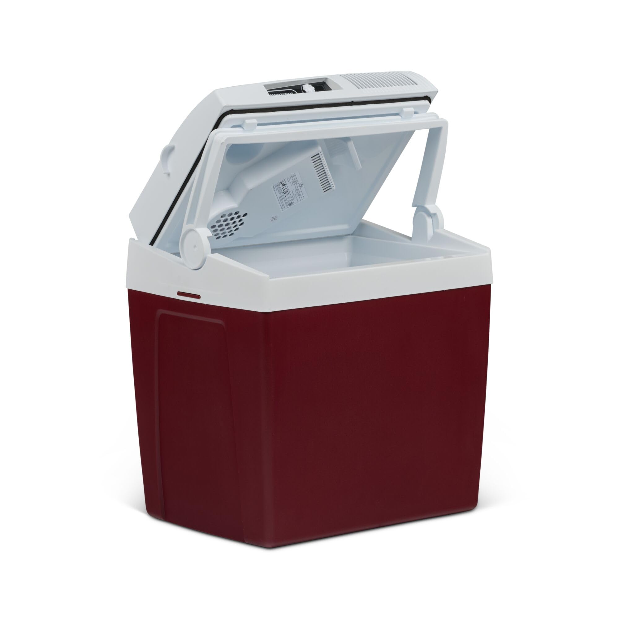 Elektrische Kühlbox, 12V und 230V, 26L, blau - Mini-Kühlschrank für Auto, Camping, Urlaub, Boot, Festivals - leicht, tragbar, mit praktischem Kabelfach und Eco/Max Modus