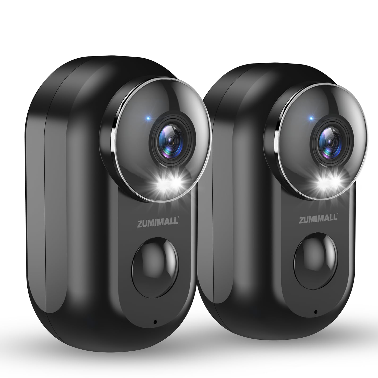 Überwachungskamera Aussen Akku, 2K Kabellose Outdoor WLAN IP Kamera mit PIR Bewegungsmelder, IR Nachtsicht, IP66 Wasserdich, 2-Wege Audio, Cloud/SD Storage, Sirenenalarm