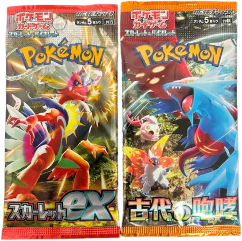 Random Pokemon Japanisches Booster-Set, 4 Stück