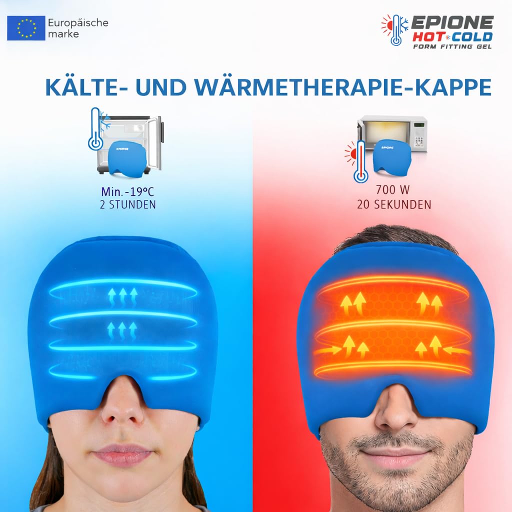 Kühlpads Epione 3XL Gelkissen kalt/warm – mit elastischem Gurt und Stoffhülle – wiederverwendbar zur Schmerzlinderung bei Muskel‑ und Gelenkschmerzen, Verletzungen und Physiotherapie