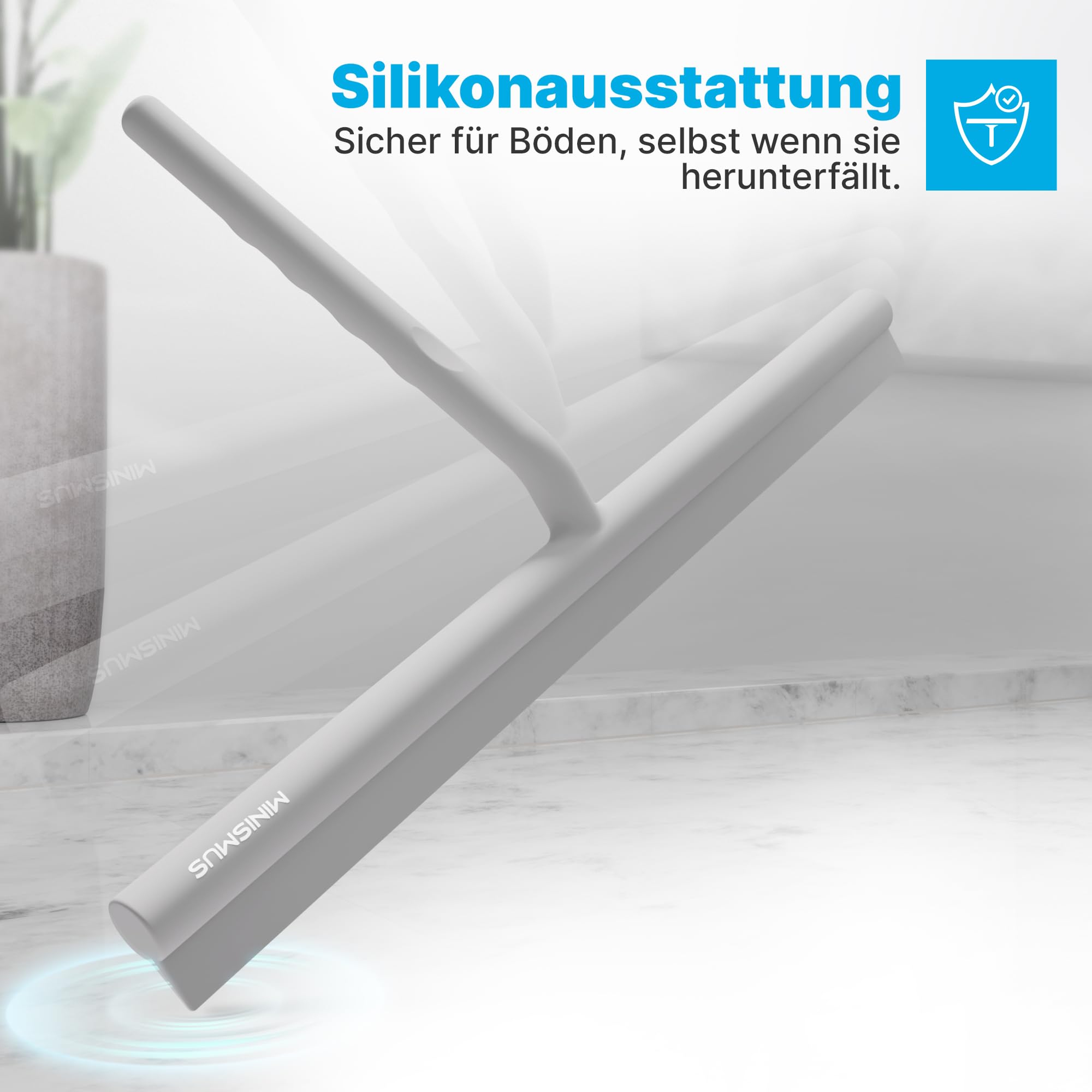 Fensterabzieher mit Aufhänger – Profi Abzieher Dusche - Duschabzieher – Schlierenfrei – Hochwertiger Silikon - Antirutsch