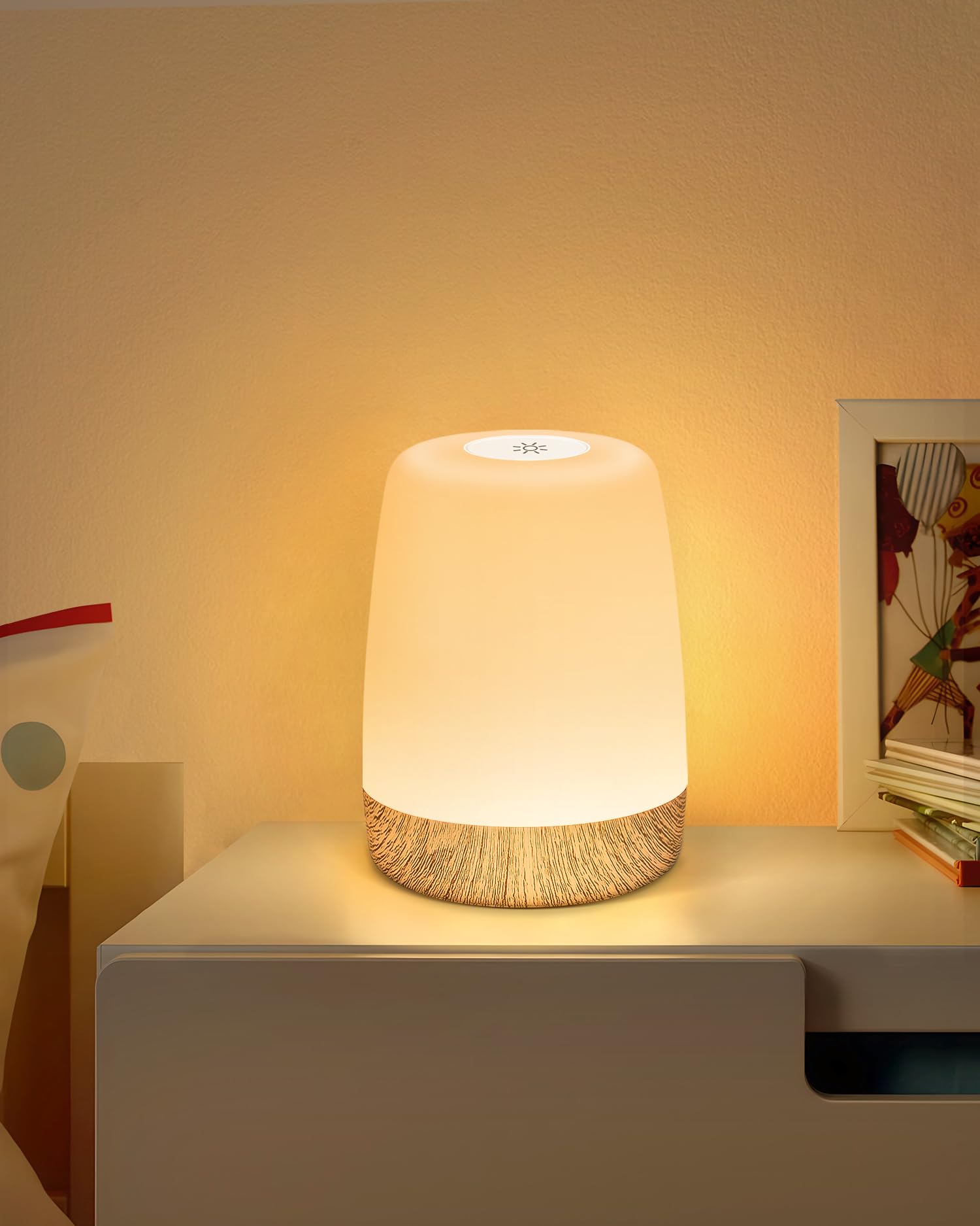 Tischlampe Drahtlose LED - Nacht Tisch - Lampe Touch Dimmbar mit warmem Licht & 256 RGB Farbwechsel, Lampenbatterie Wiederaufladbares Stilllicht Dimmbar mit Timer, Nachtlicht für Kinder