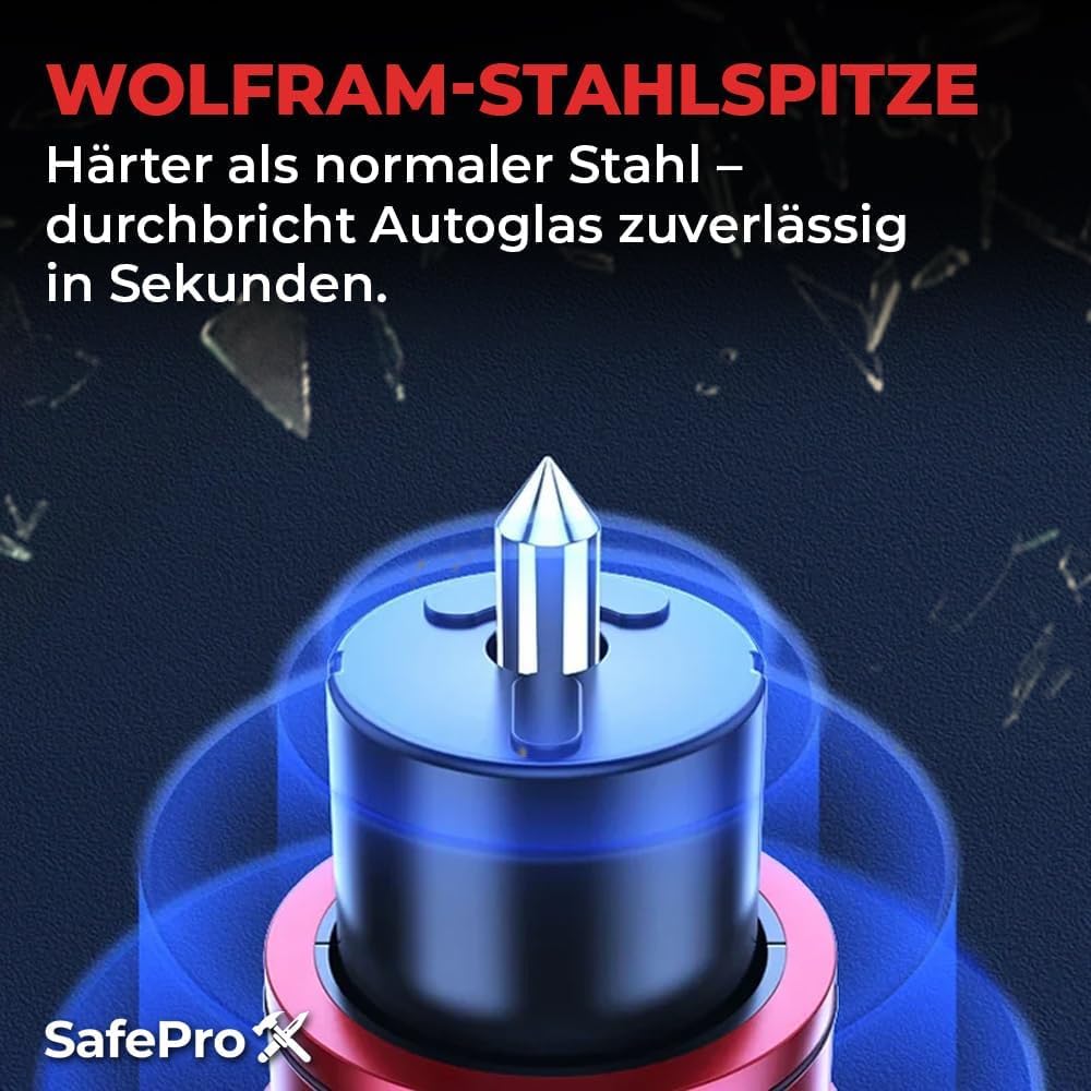 Notfallhammer für Auto, lebensrettender Fensterbrecher und Gürtelschneider, kompaktes Rettungswerkzeug für schnelle Unfallhilfe und Sicherheit unterwegs