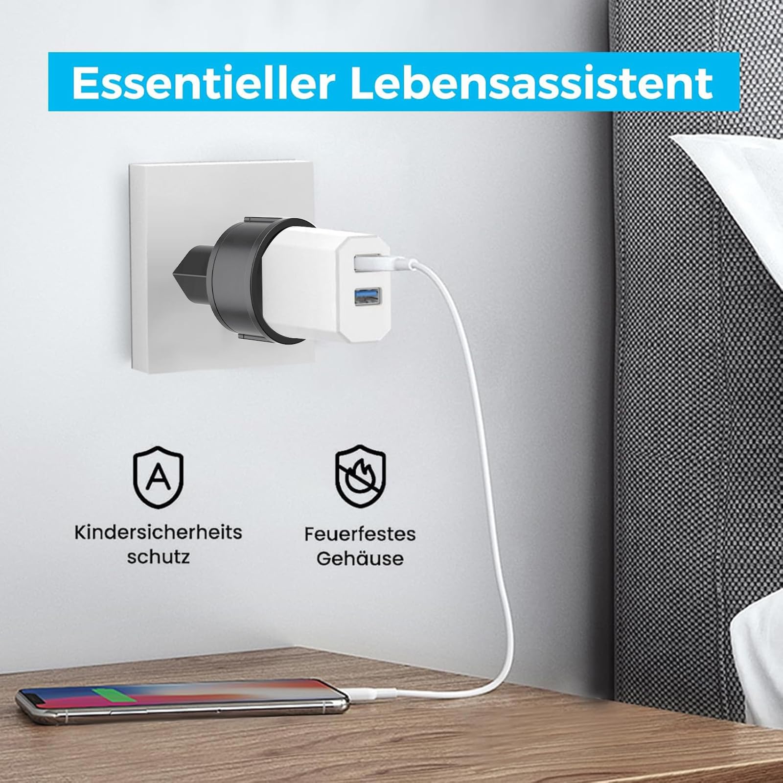 Reiseadapter Schweiz auf EU Adapterstecker, 3 Stück Schweiz auf EU Reisestecker Adapter, Liechtenstein auf EU Adapterstecker 3 poliger Schweizer Stecker auf 2 polige DE Buchse Schweizer Steckdose