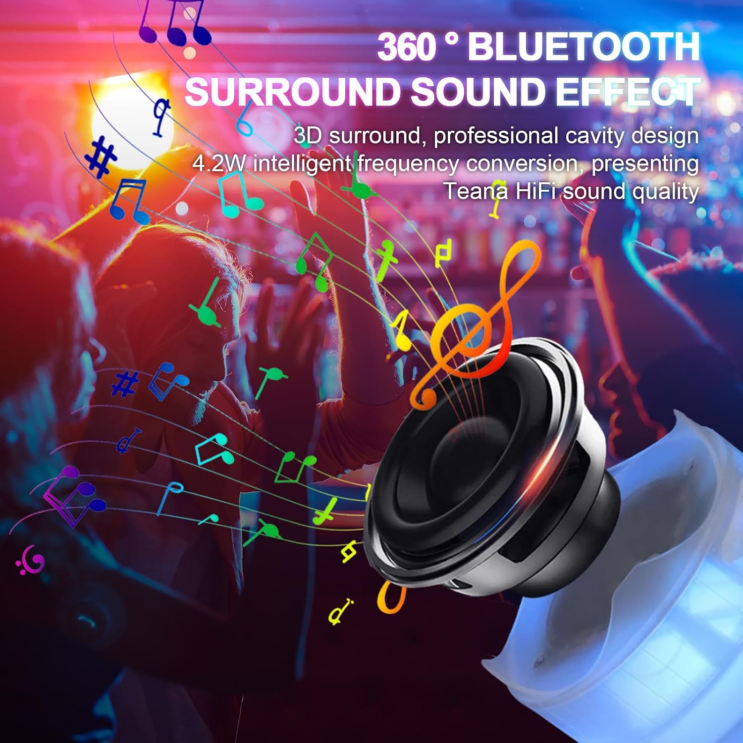 Neu Led Eiskübel mit Musik, 5L Multicolor LED Sektkübel, Sektkühler, Eiskübel mit Mehreren Farbverlauf, Farbe Einstellbar, Bluetooth-Konnektivität für Festival Party Zuhause Bar Club