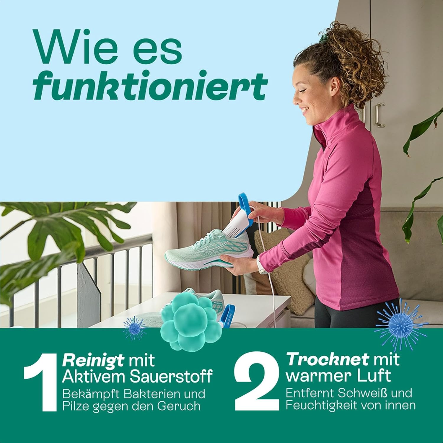 Elektrischer Schuhtrockner & Schuhdeo, USB-C