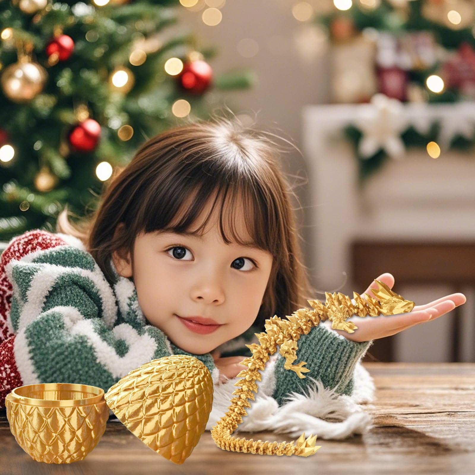 Überraschungseier - Drachenei mit Drachen im Inneren, Geschenke für Kinder und Erwachsene, 3D-gedrucktes Fidget-Spielzeug, perfekt für Weihnachten, Ostern, Geburtstage, Dekoration, Stressabbau