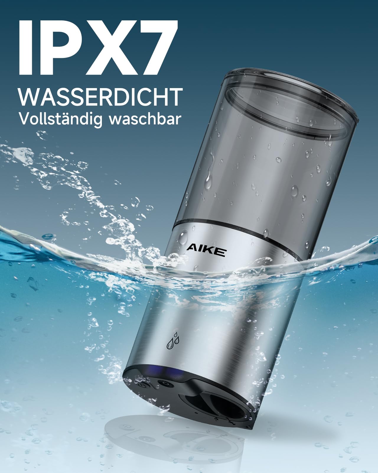 Automatischer Seifenspender für Flüssigseife, Wandmontage für Küche und Badezimmer, IPX7 Wasserdicht 400ml mit Edelstahl Gebürstetes