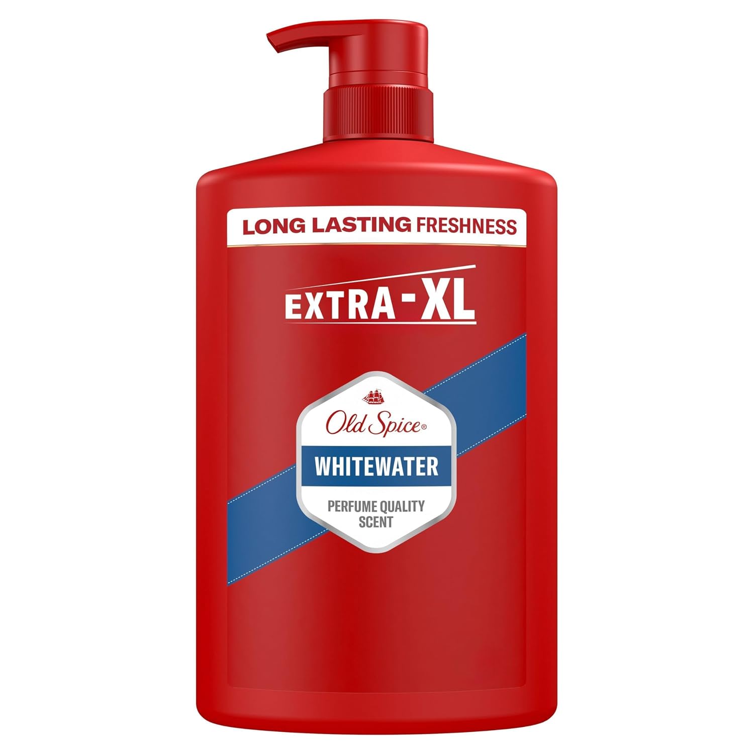 Old Spice Whitewater 3-in-1 Mehrzweck-Shampoo für Haar, Gesicht und Körper 1000 ml, langanhaltende Frische, Duft von Parfümqualität, Tiefenreinigung