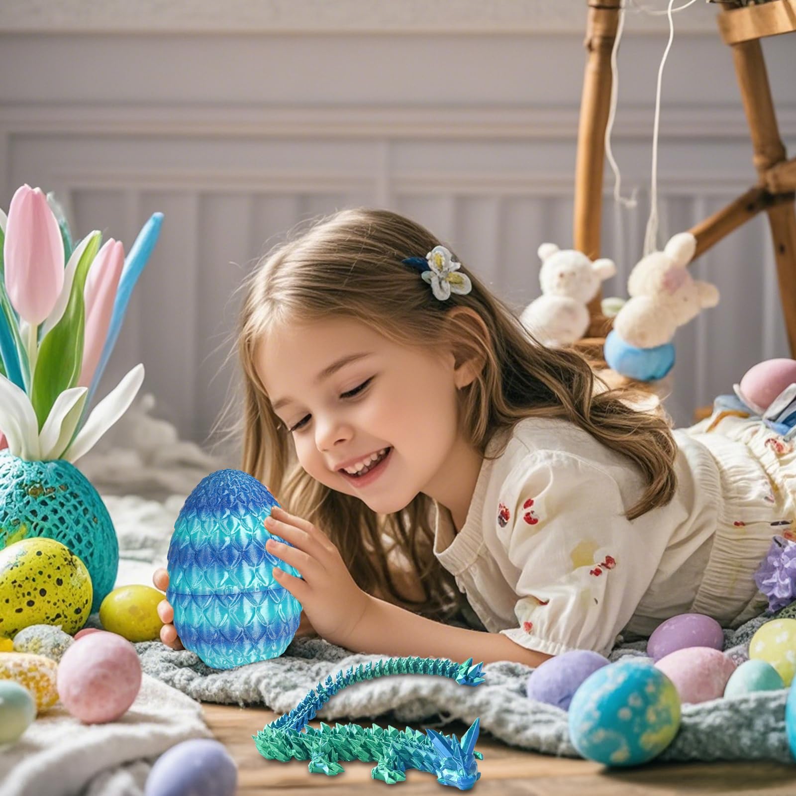 Überraschungseier - Drachenei mit Drachen im Inneren, Geschenke für Kinder und Erwachsene, 3D-gedrucktes Fidget-Spielzeug, perfekt für Weihnachten, Ostern, Geburtstage, Dekoration, Stressabbau