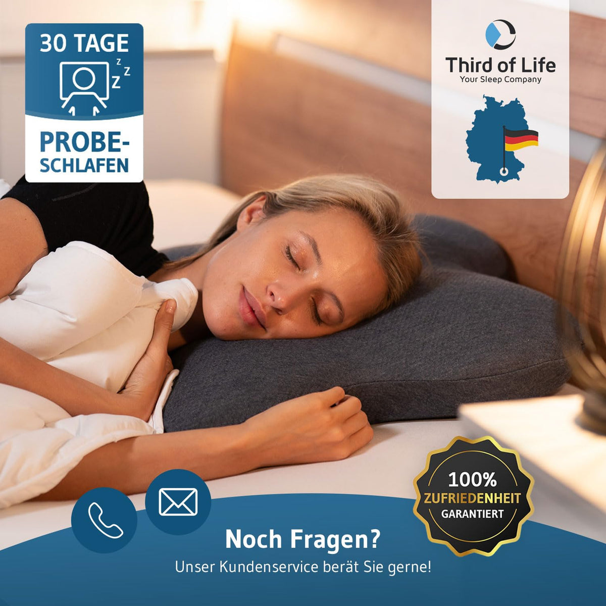 Seitenschläferkissen / Schmetterlingskissen mit Thermo Bezug