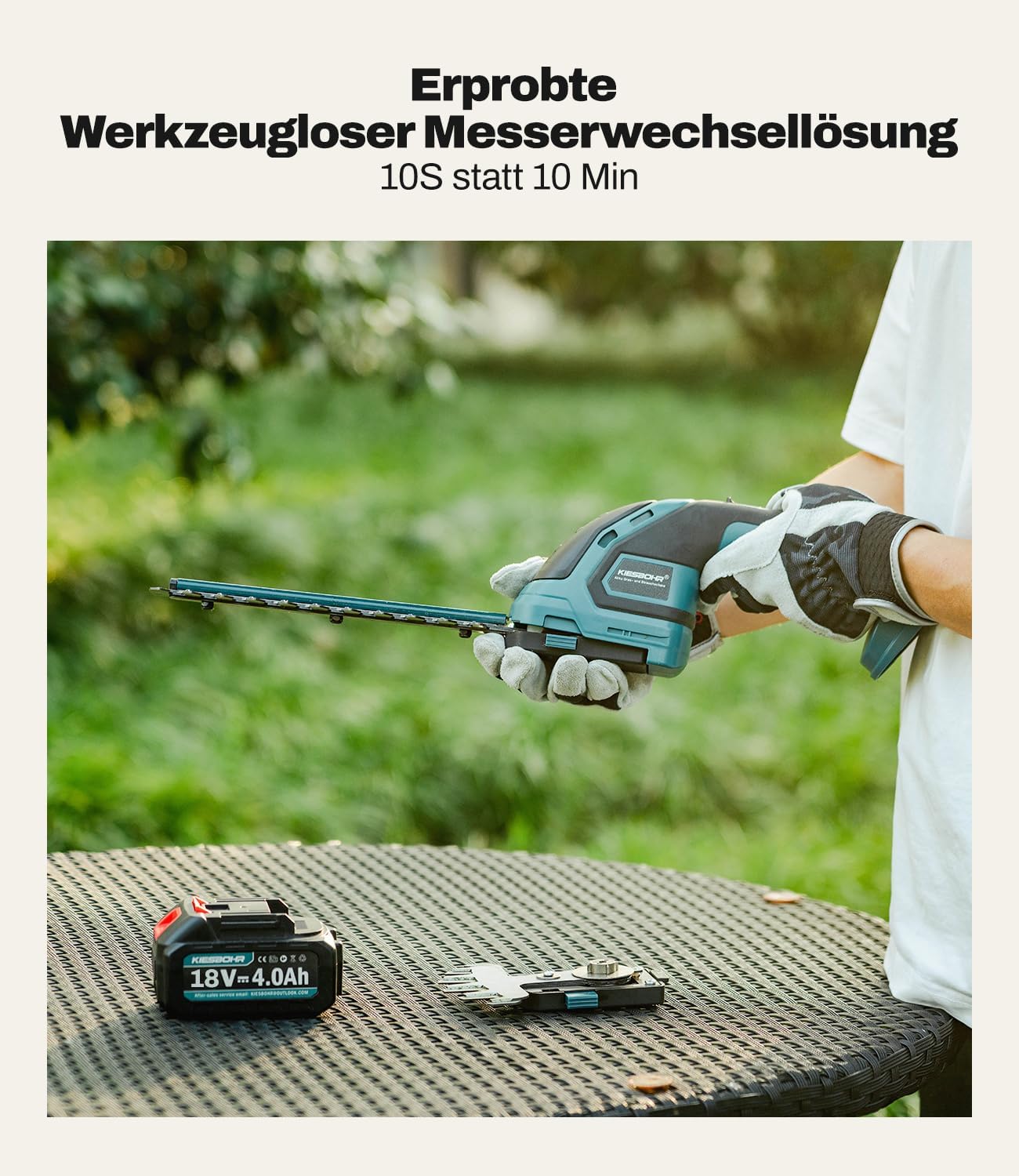 2-IN-1 Grasschere und Heckenschere Kompatibel mit Makita 18V Akku - Kleine Gras und Strauchschere Ideal für Kompakte Gartenarbeiten