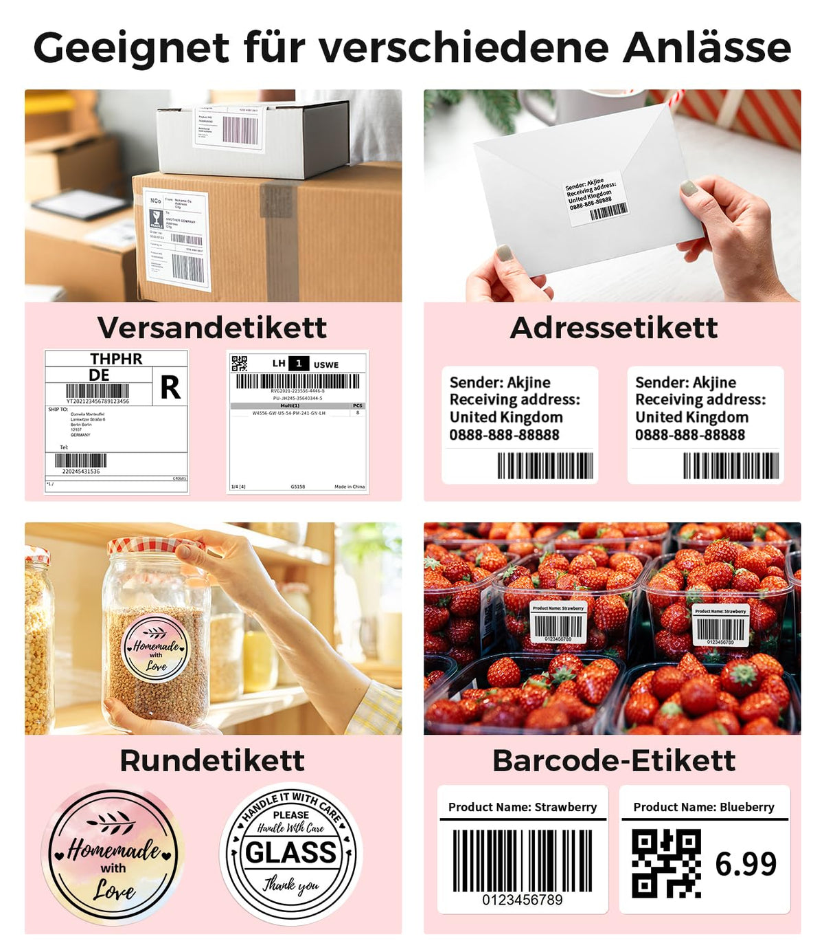 Bluetooth DHL Etikettendrucker, Label Printer - Thermodrucker