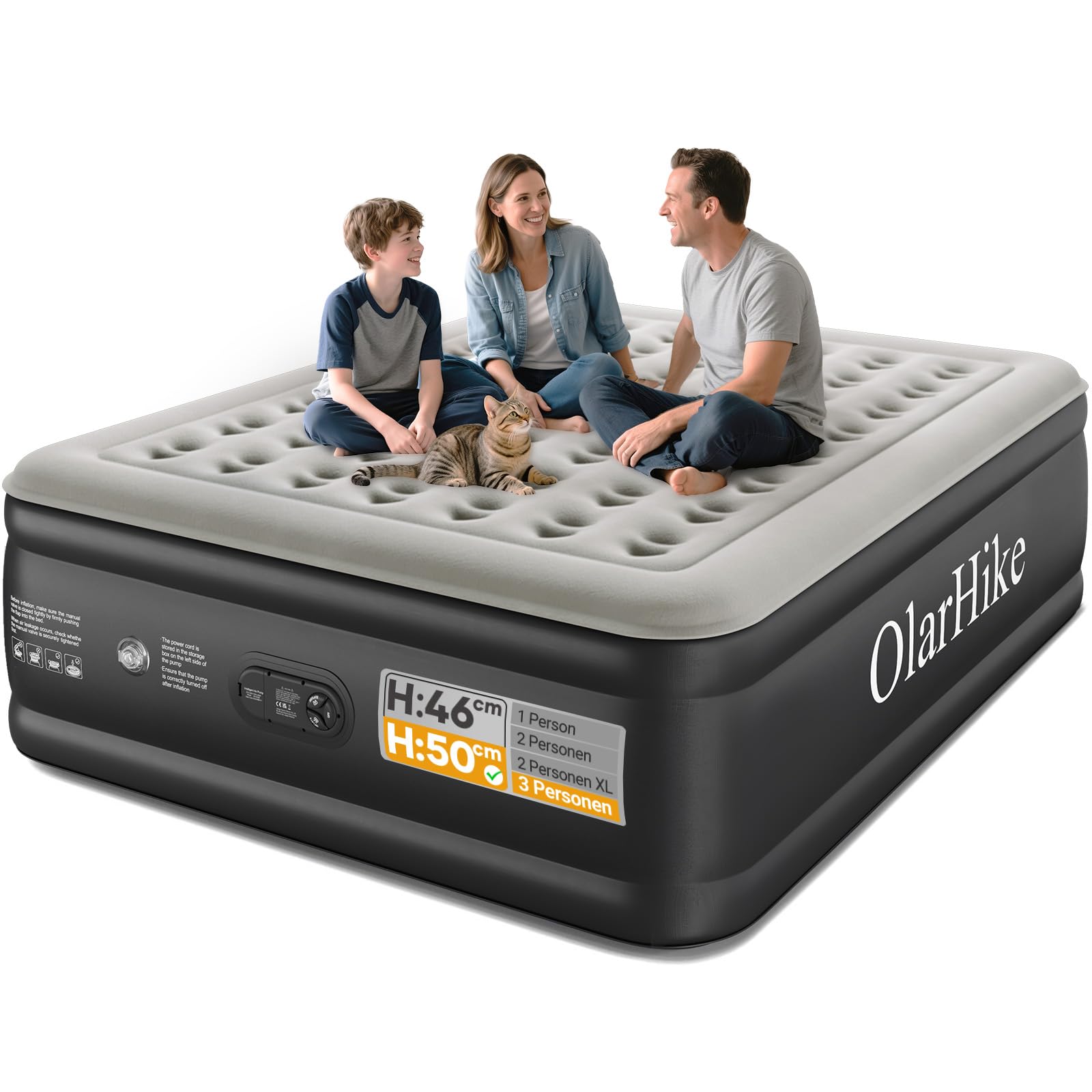 Luftmatratze Selbstaufblasend, Luftbett, Gästebett, aufblasbare Matratzensofa, Luftbett 2 Personen, Selbstaufblasende Luftmatratze für Camping oder Heimgebrauch