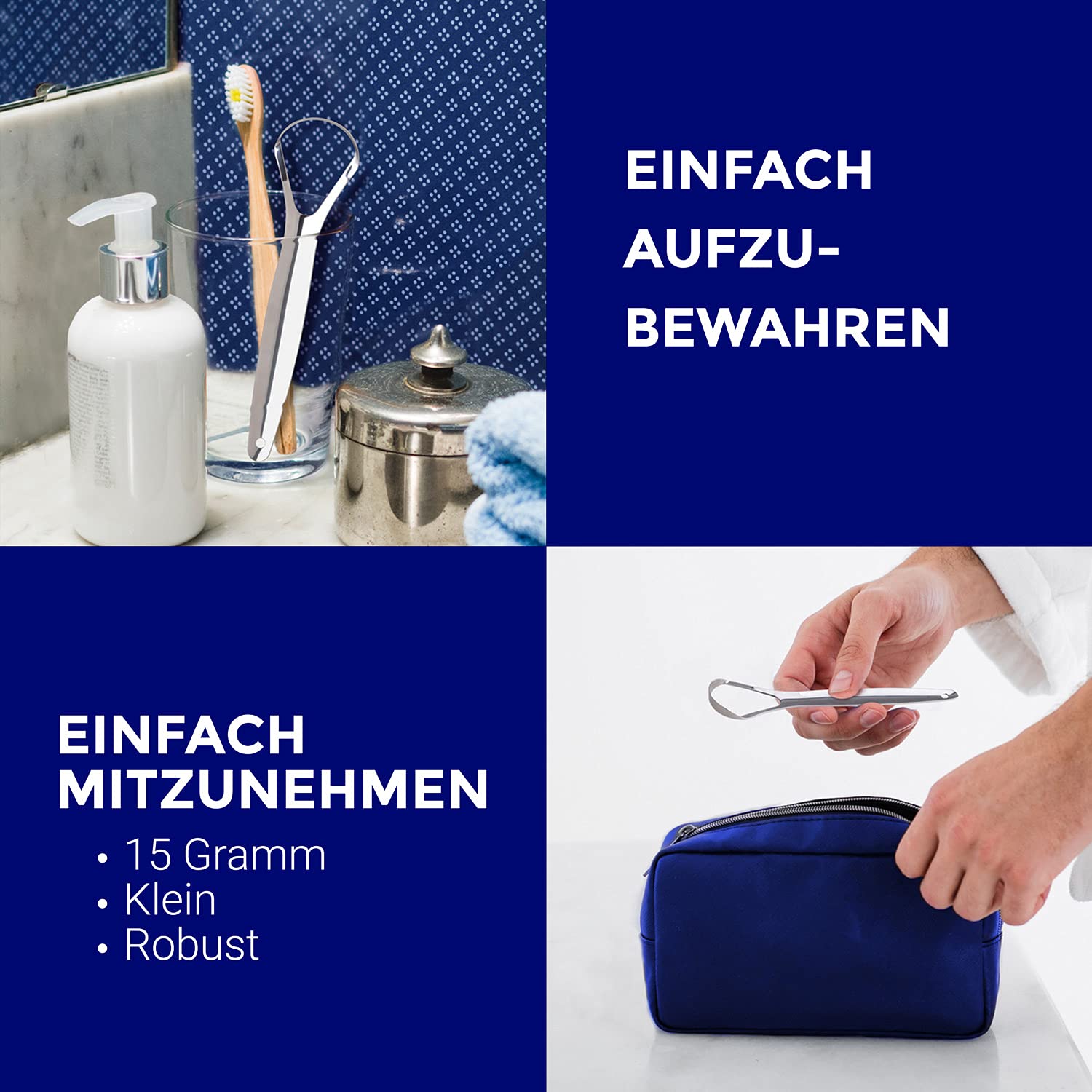 Zungenschaber Edelstahl | Dreier-Pack | Zungenreiniger | Für einen frischen Atem und eine bessere Mundgesundheit | Zungenreiniger Edelstahl | Zungenreiniger für Kinder und Erwachsene | ORAVIX