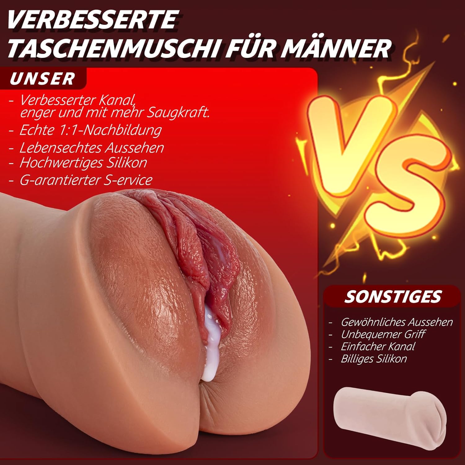 Realistische Masturbator Pocket Pussy Silikon Masturbieren Sexspielzeug mit 6D Clitoris Double Channel Masturbator Groß für Männer 2 in 1 Erotisches Sexspielzeug für Männer Solo