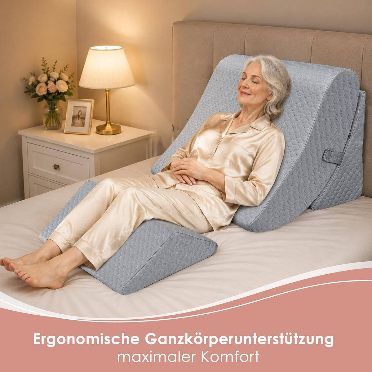 Verstellbares Keilkissen Set mit Memory-Schaum